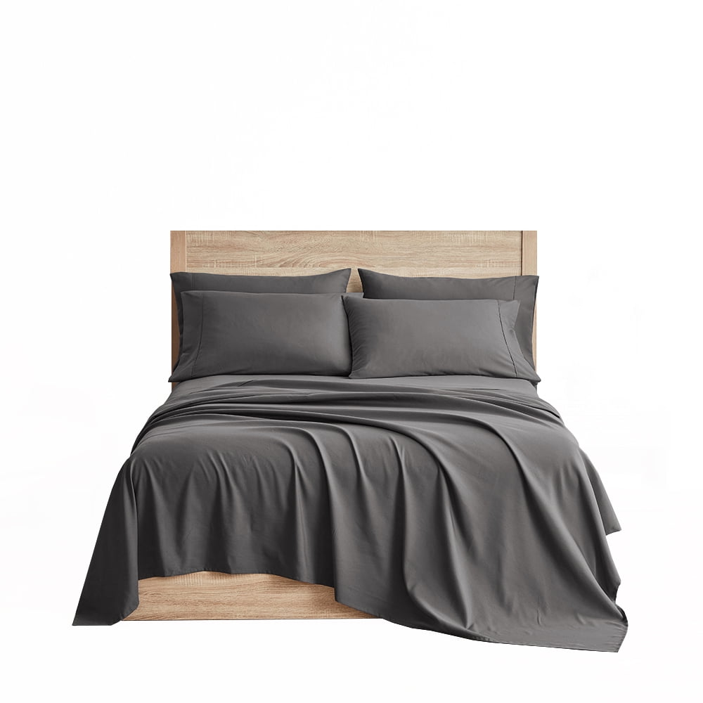 Ultra-Soft So Soft 3-Piece Dark Gray Sheet Set, Twin - Premium Ultra-Soft Pillowcase Pair for Sleeping Detail