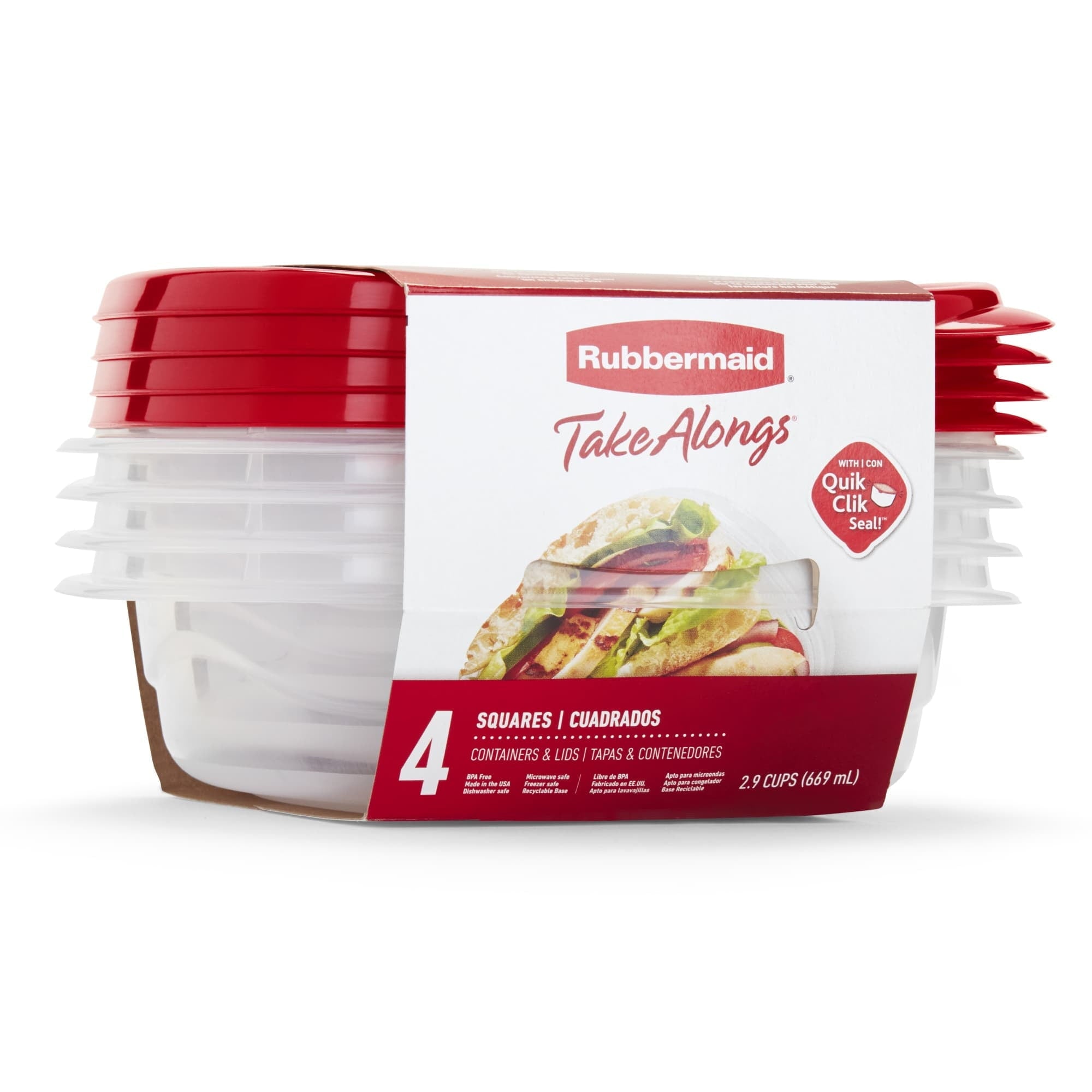 Playful Geometric 2.9-Cup Square Food Storage Containers, Ruby Red, 4 Pack - Deliciously Soft Cupcake Sensory Glob Detail