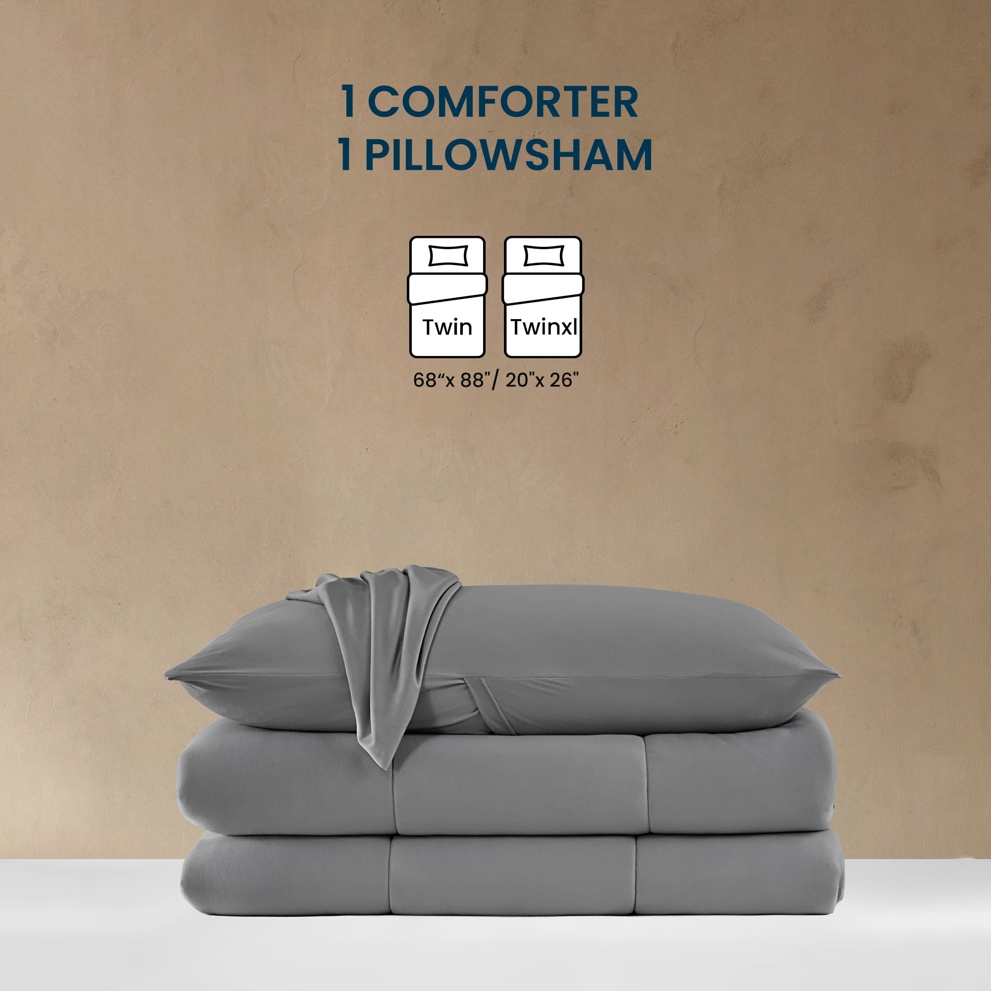 Heavyweight Warmth 3 Pieces Jersey Knit Bedding Sets with 1 Comforter and 2 Pillow Shams, Soft and Breathable Comforter Set with Women, ... - Cloud-Like Soft Lightweight Bed Comforter Detail