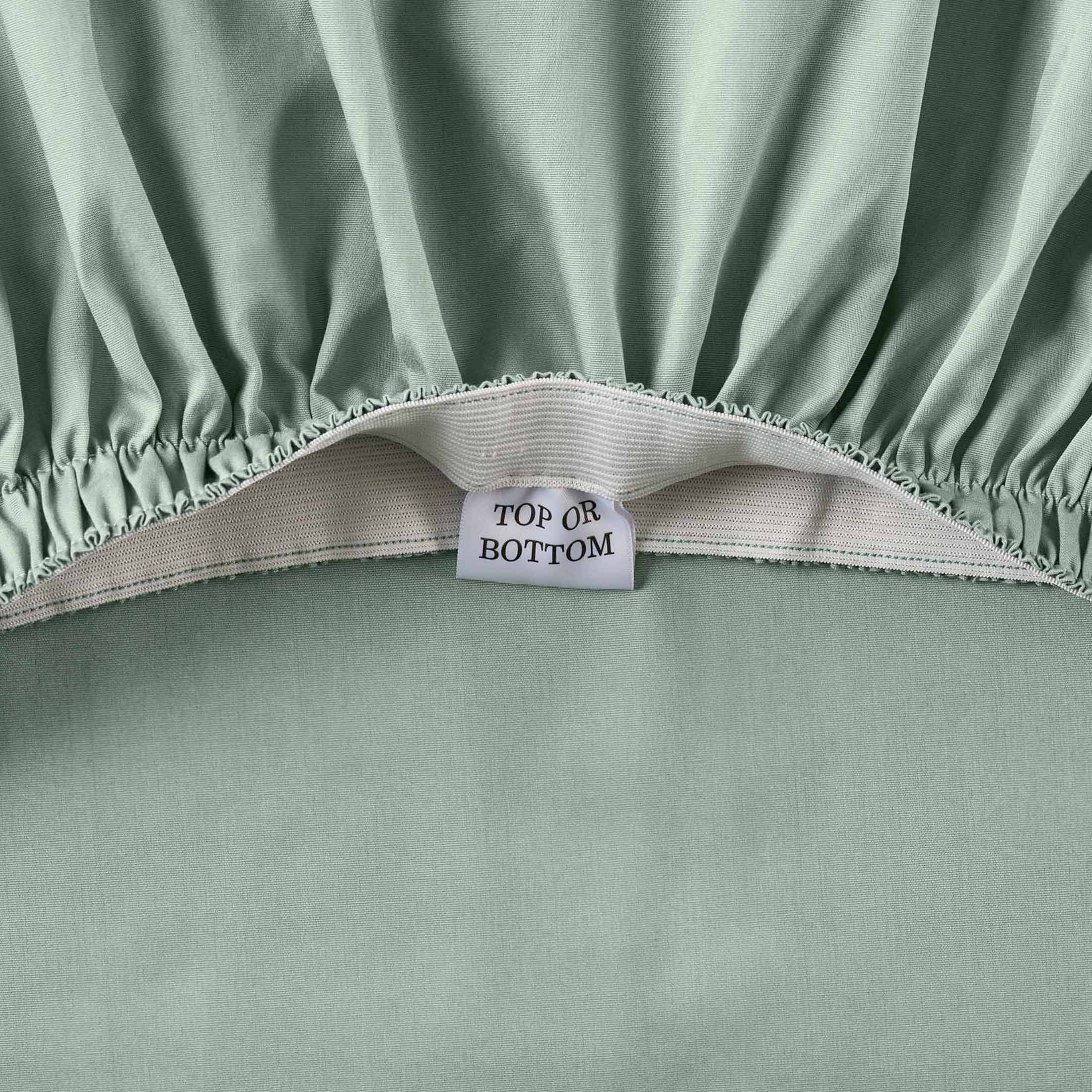 Premium Egyptian Cotton Cool & Crisp 4-Piece 300 Thread Count Green River Cotton Percale Sheet Set, Queen - Cooling Hotel Quality Bedding Sheets and Pillowcases Detail