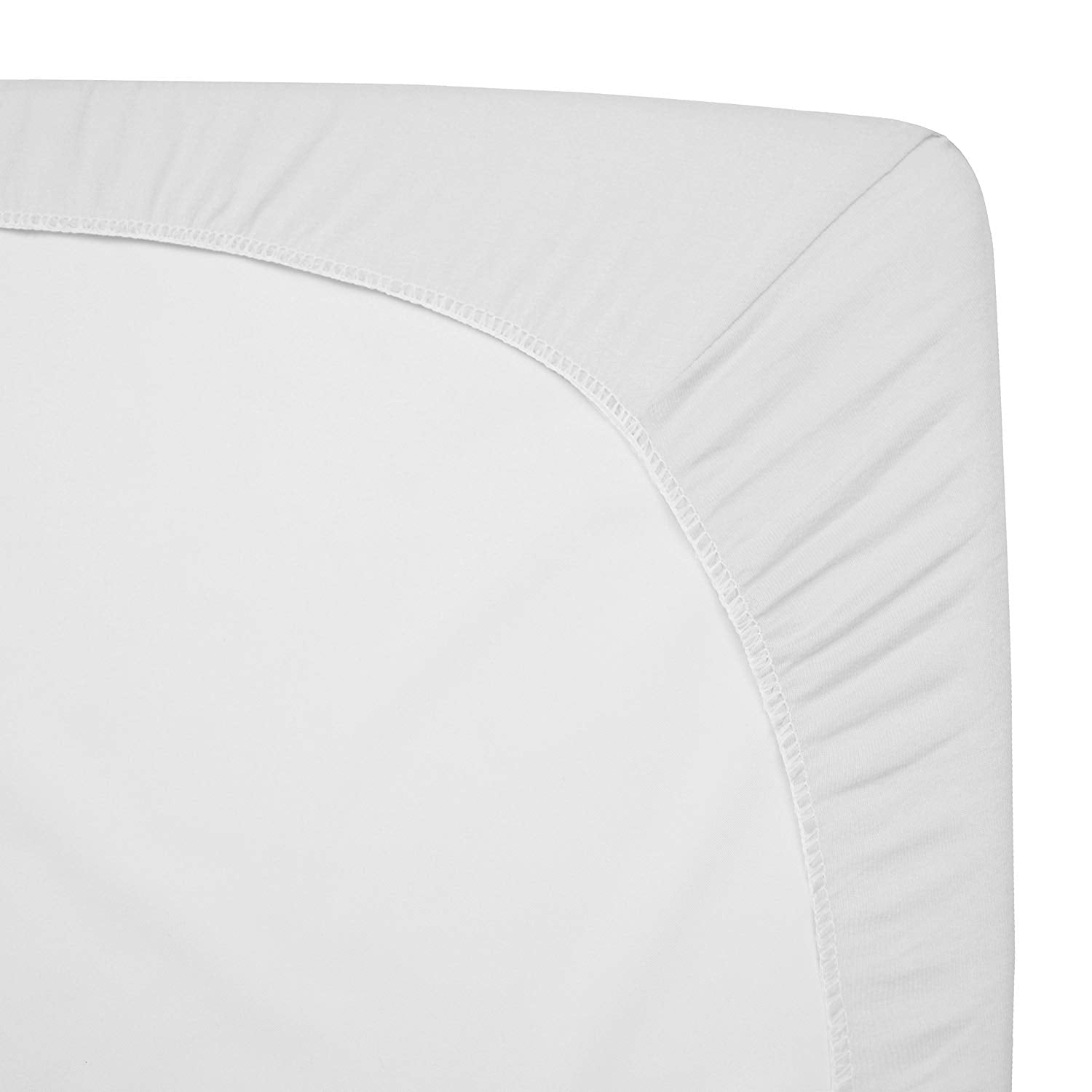 Ultra-Soft TL Care 100% Natural Breathable Cotton Jersey Knit Fitted Bassinet Sheet, White, 15" x 33", Soft Breathable, for Boys... - Breathable Egyptian Cotton Flat & Fitted Sheets Detail