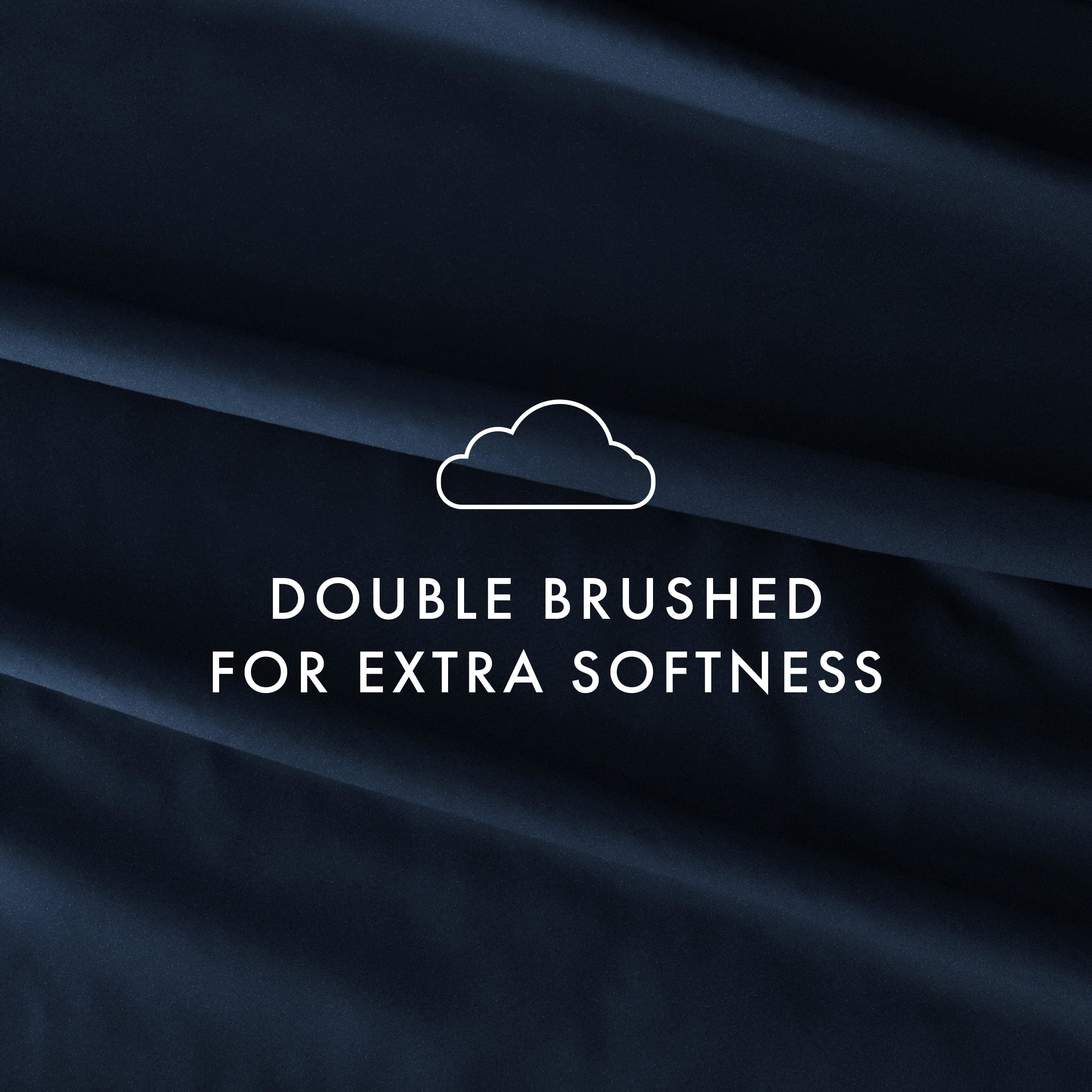 Cooling Sateen 4 Piece Solid Microfiber Bed Sheet Set, Navy, Queen - Cooling Hotel Quality Bedding Sheets and Pillowcases Detail