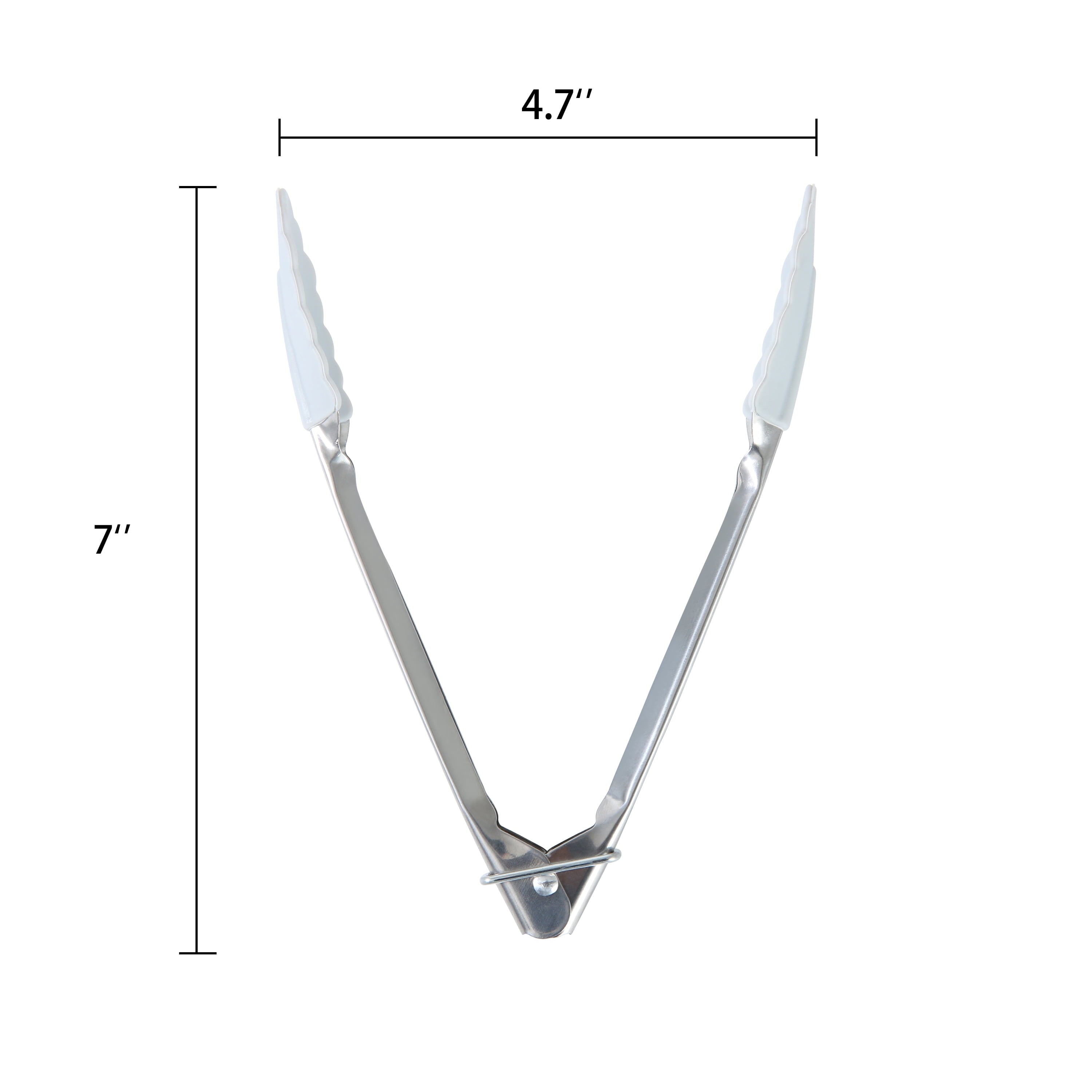 Professional Grade Stainless Steel and Silicone Mini Food Tongs Grey - Professional Kitchen Tool for Culinary Enthusiasts Detail