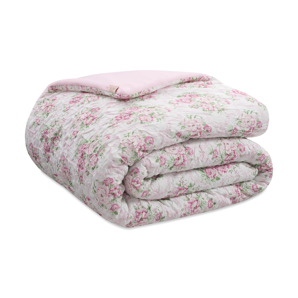 Heavyweight Warmth 2-Piece Coquette Floral Pink Comforter Set, Twin/Twin XL - Cloud-Like Soft Lightweight Bed Comforter Detail