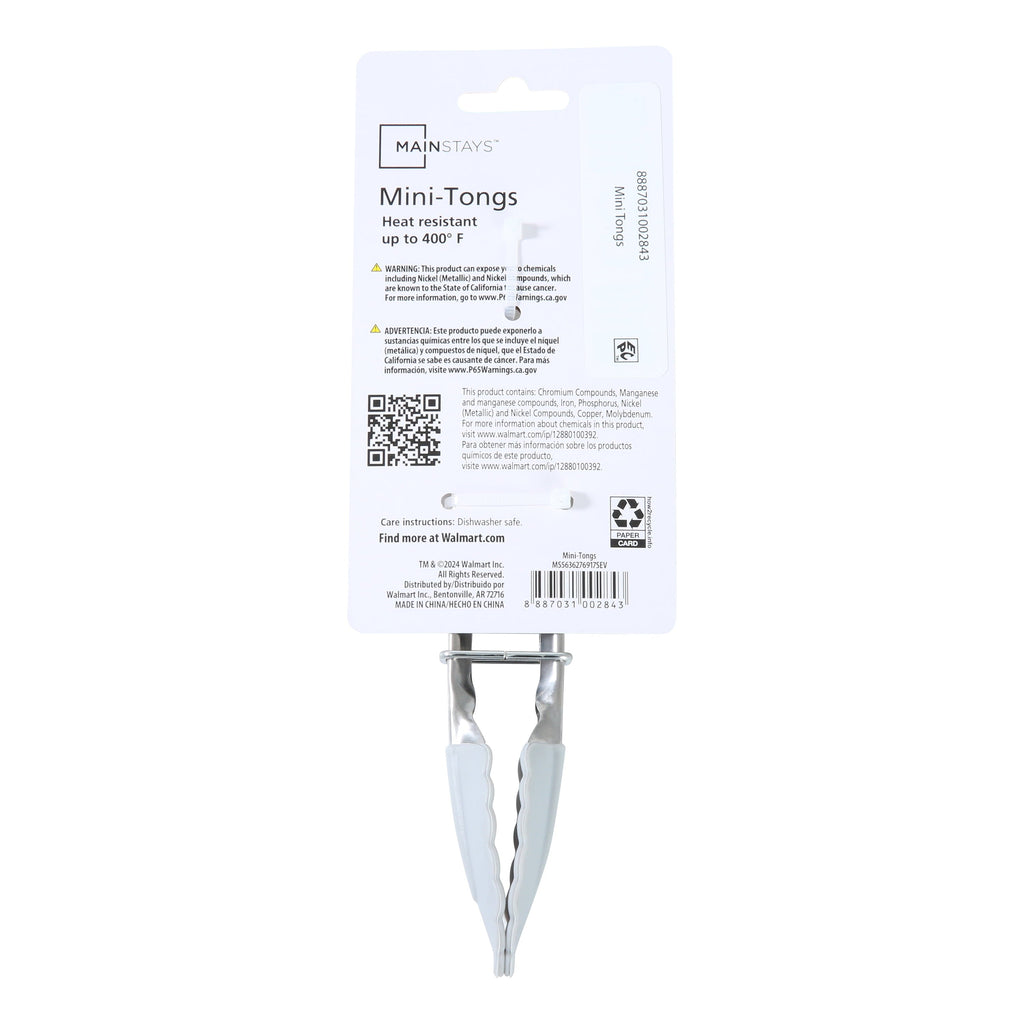 Professional Grade Stainless Steel and Silicone Mini Food Tongs Grey - Professional Kitchen Tool for Culinary Enthusiasts Detail