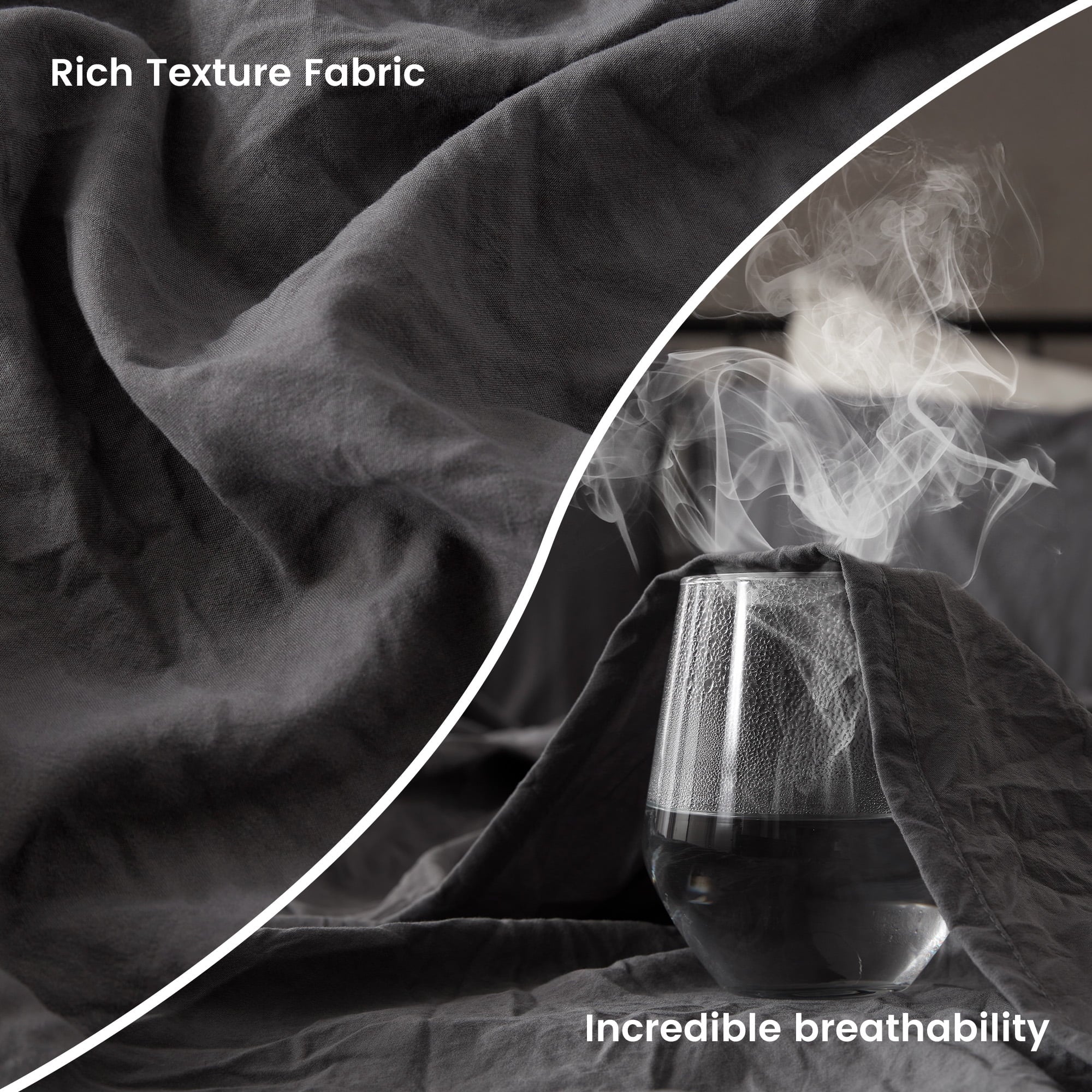 Breathable Luxury Bed Sheets - Full Size Bed Sheets - Washed Microfiber - 4 Piece Hotel Luxury Bedding Sheets with Fitted Sheet, Flat S... - Cooling Hotel Quality Bedding Sheets and Pillowcases Detail