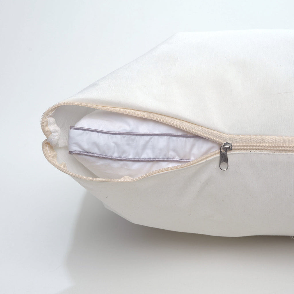 Fluffy Shredded Linen Premium Goose Down Feather Pillow for Bed, Soft & Supportive, Standard Size, White - Decorative Throw Pillow Cushion for Sofa & Bed Detail