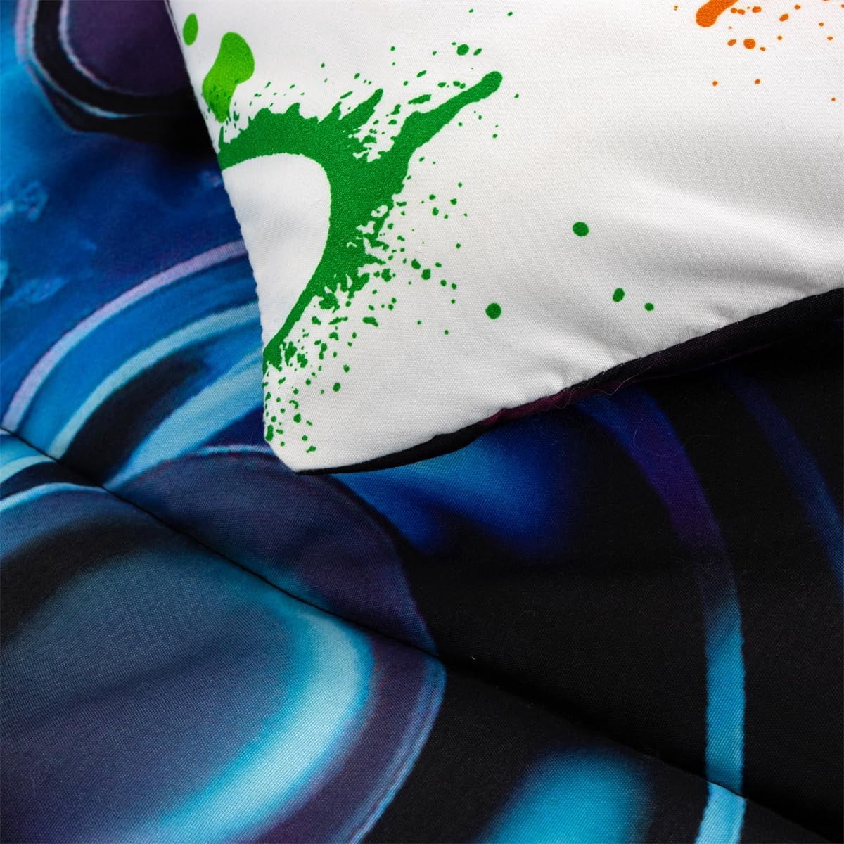 All-Season Game Console Comforter Set for Boys Girls Kids Space Universe Gaming Geometric Lightweight Microfiber Gamer Bedding S... - All-Season Down Alternative Comforter Insert Detail