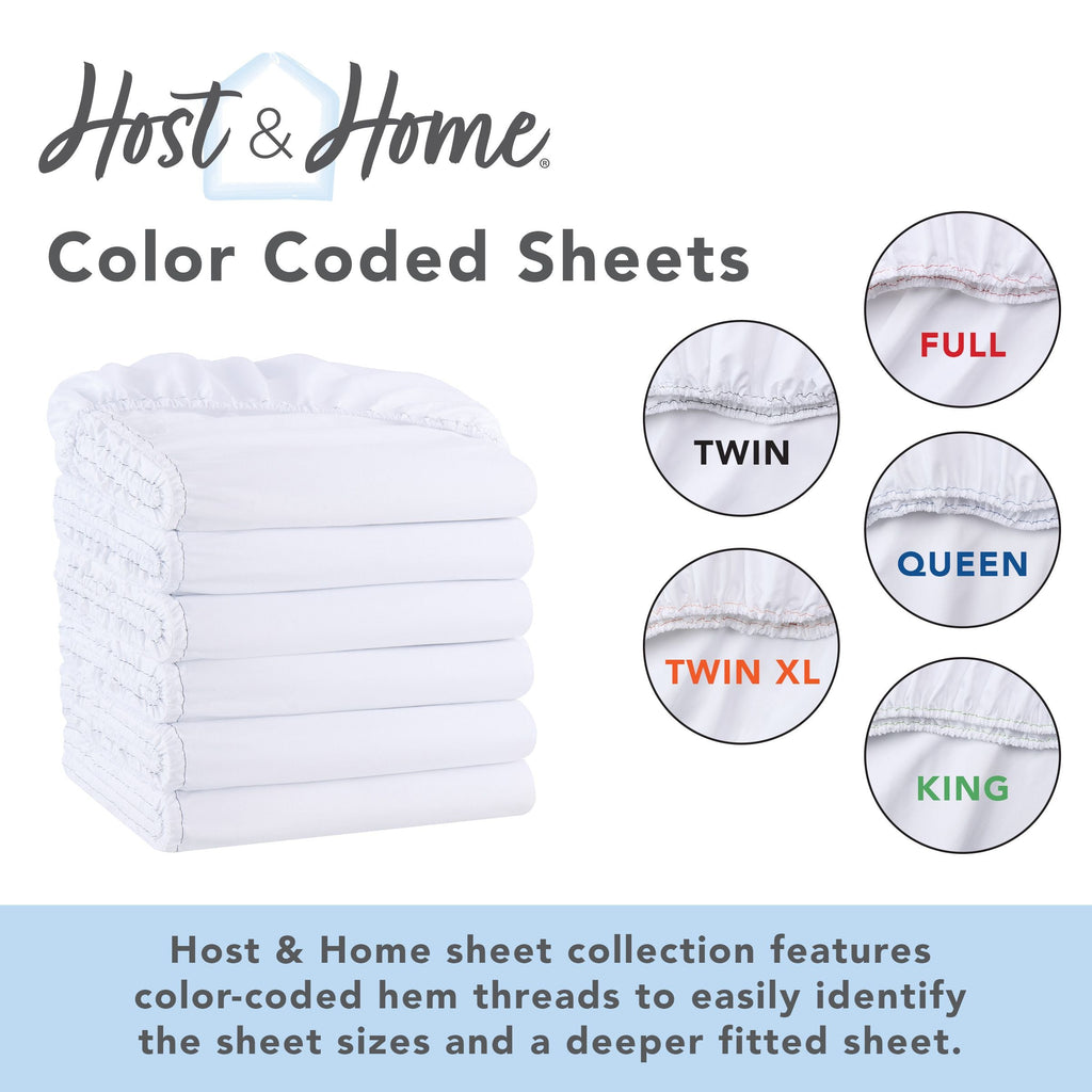 Ultra-Soft Brushed Microfiber Fitted Sheets - Bedding Essentials - Full - (6 Pack) Ivory - Luxury Bed Sheet Set with Deep Pockets Detail