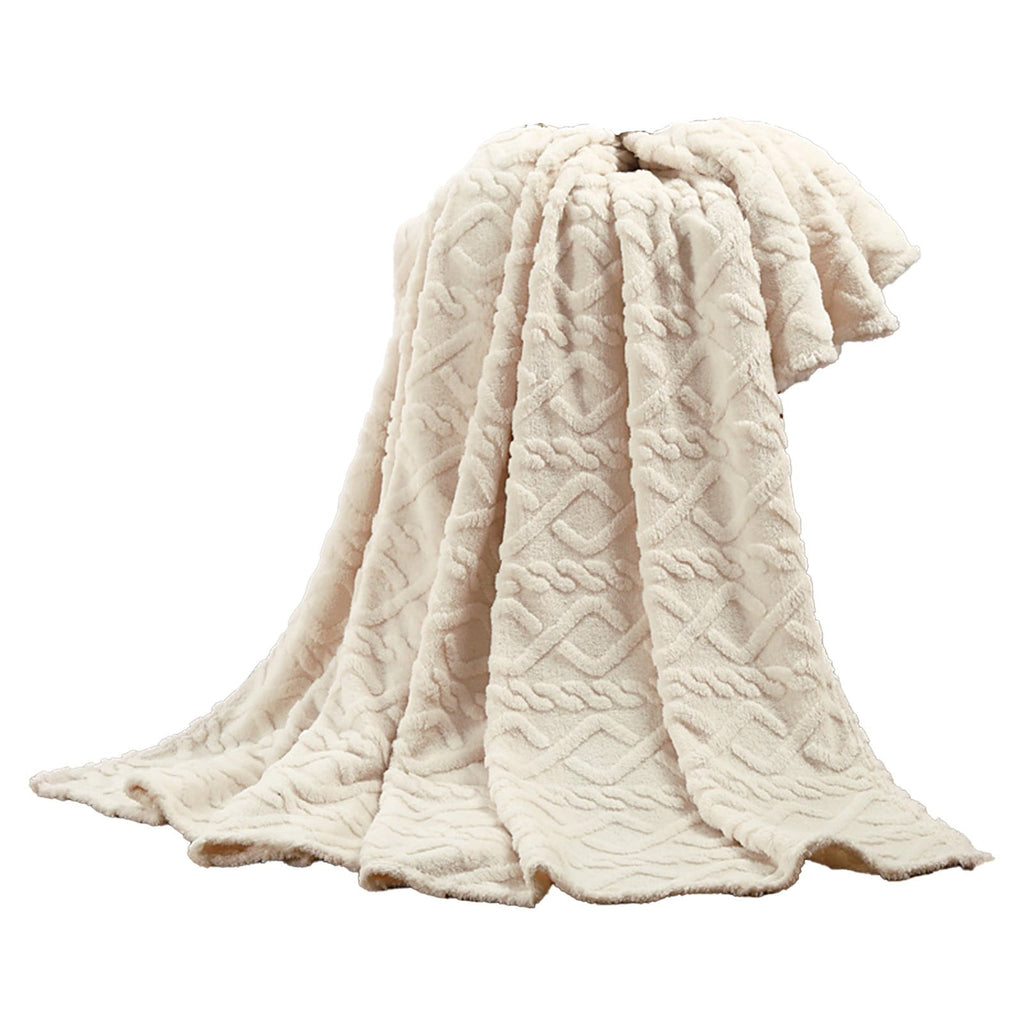 Cozy Fleece Clearance Under $5 Throw Blanket, Super Soft Warm Solid Color Thicken Flannel Blankets, Microfiber Machine Washable f... - Lightweight Plush Warm Blanket for All Seasons Detail