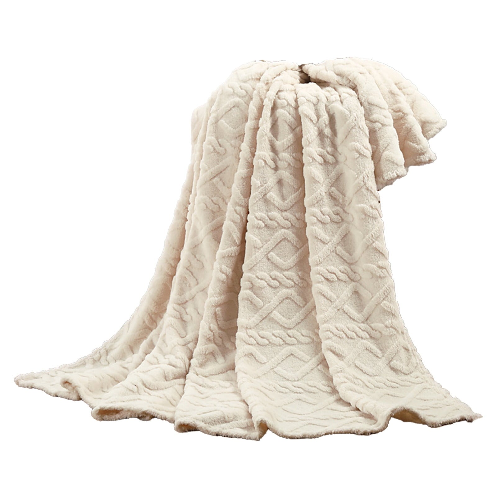 Cozy Fleece Clearance Under $5 Throw Blanket, Super Soft Warm Solid Color Thicken Flannel Blankets, Microfiber Machine Washable f... - Lightweight Plush Warm Blanket for All Seasons Detail