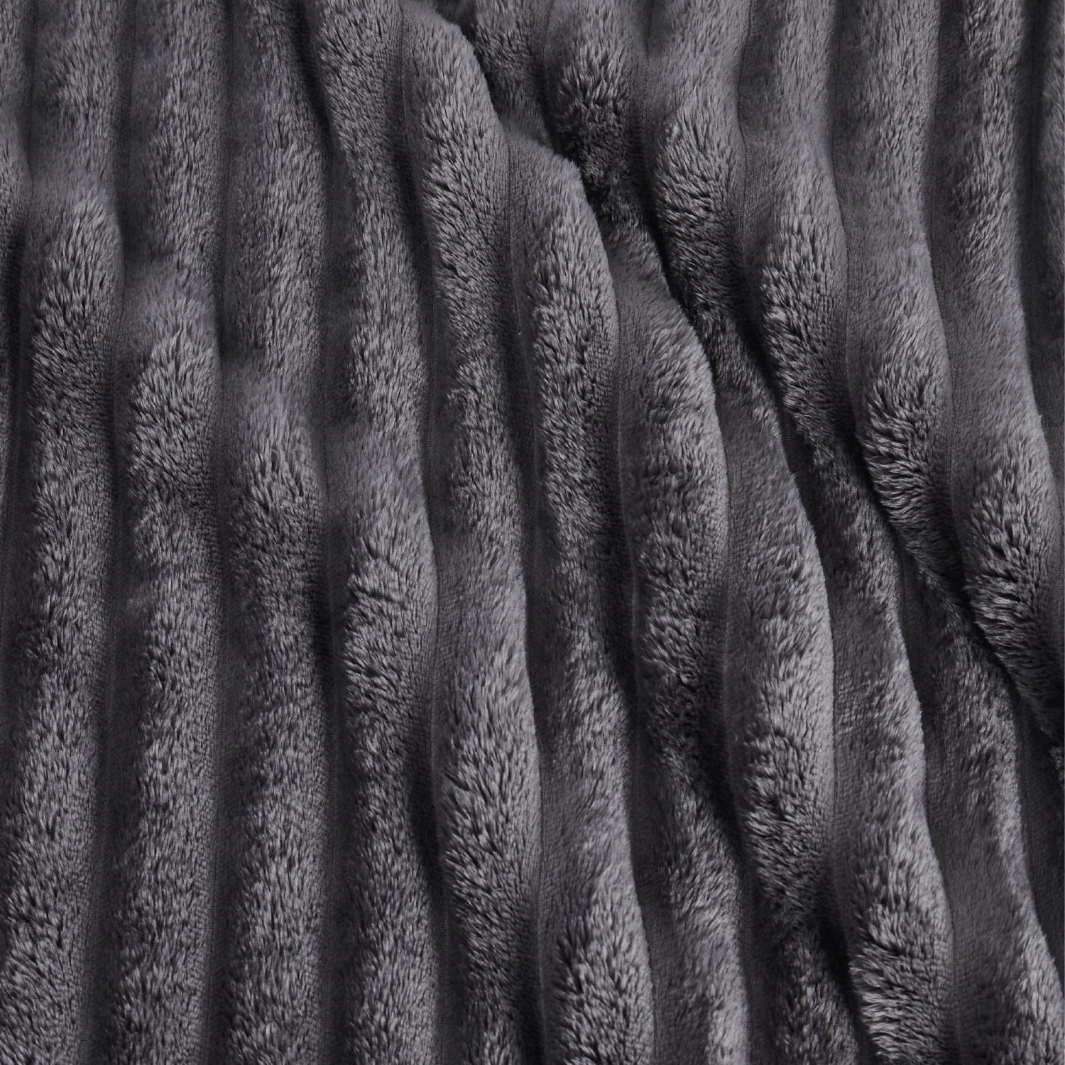 Reversible Sherpa Grey Fleece Throw Blanket for Couch - Super Soft Cozy Blankets for Women, Girls, 50x60 inches - Luxury Knitted Decorative Throw Blanket with Fringes Detail