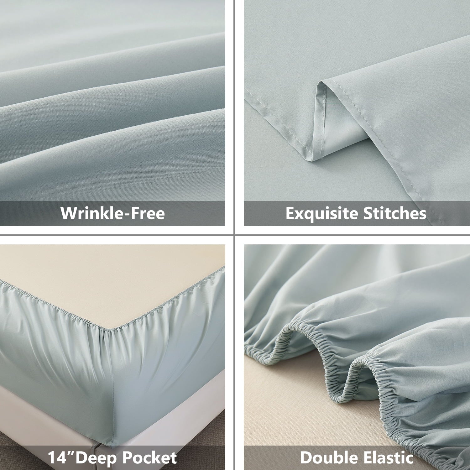 Premium Egyptian Cotton Sheets Set 4 Piece Queen/Full Size Sheet Set, Soft & Lightweight And Breathable ding Set, Fitted Sheet, Flat Sheet & ... - Luxury Bed Sheet Set with Deep Pockets Detail