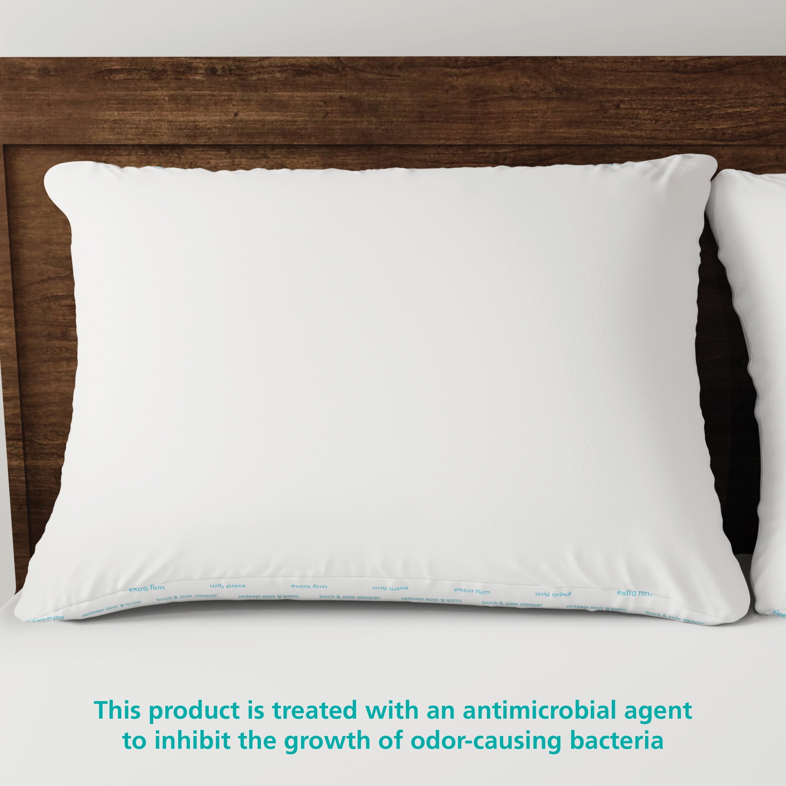 Decorative Plump Back & Side Sleeper Bed Pillow, Standard/Queen - Extra Firm Support (4 Pack) - Ergonomic Memory Foam Pillow for Neck Pain Support Detail
