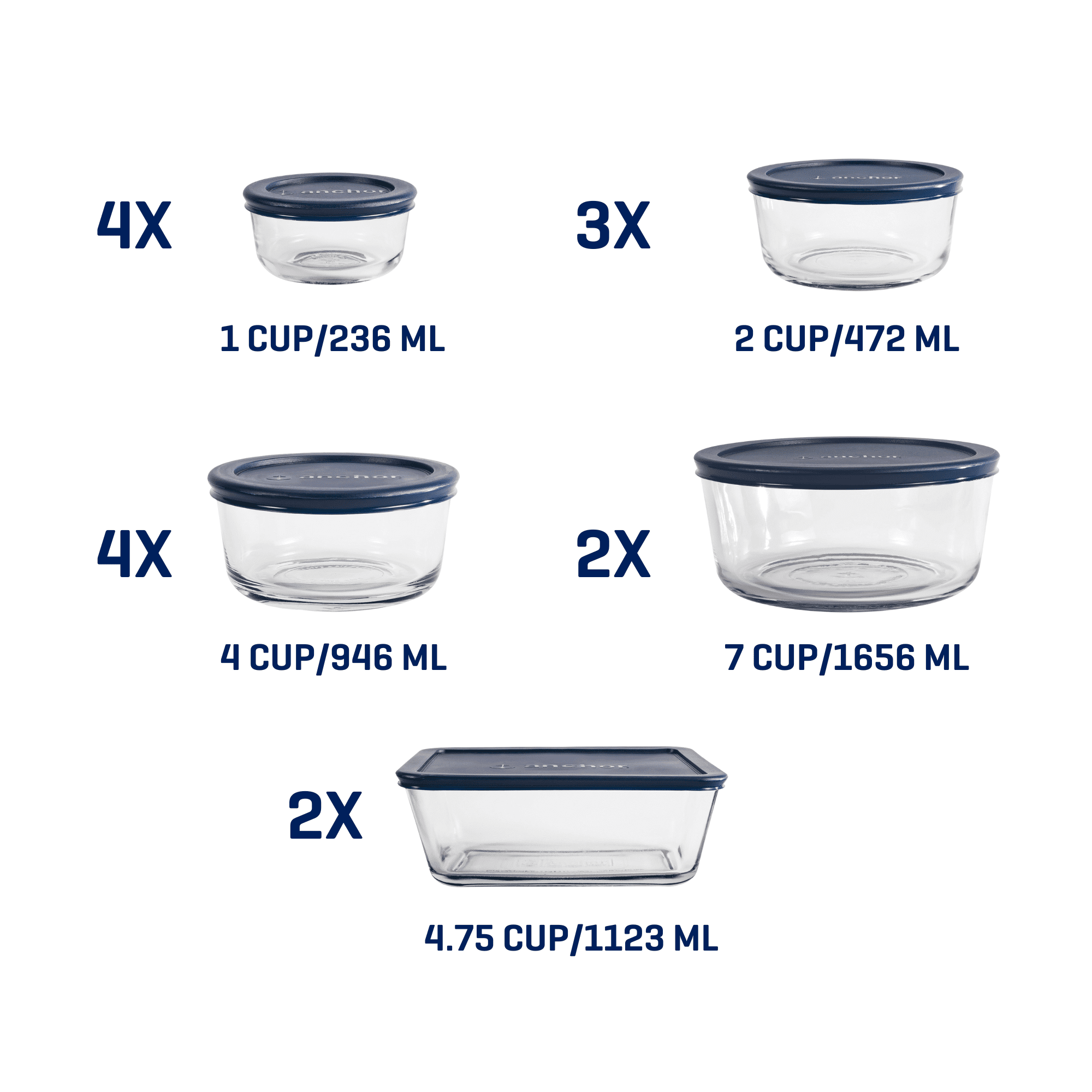 Deliciously Squishy Glass Food Storage Containers with SnugFit Lids, 30 Piece Set - Fun Food Fidget Cookie Squishable Toy Detail