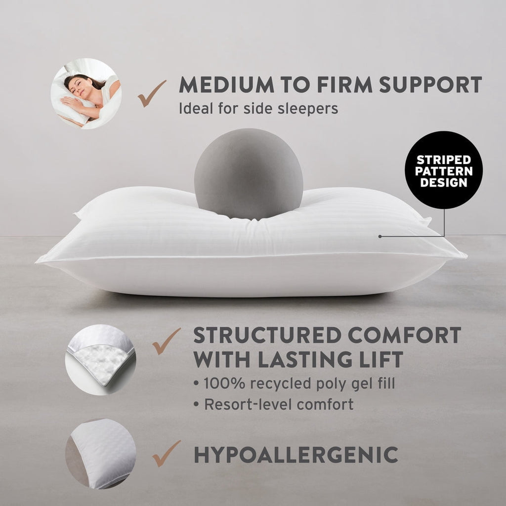 Orthopedic Support Dolce Notte II Stomach, Side and Back Sleeper Bed Pillow for Sleeping | Hotel and Resort Quality | Hypoallergenic, Do... - Orthopedic Shredded Foam Bed Pillow Set Detail