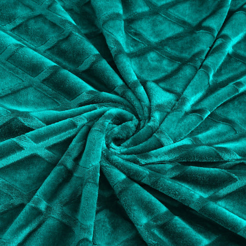 Cozy Fleece Large Soft Throw Blanket for Couch, 50x70 Inches Diamond Geometry Pattern Velvet Fleece Blanket, Cozy, Warm and Light... - Lightweight Plush Warm Blanket for All Seasons Detail