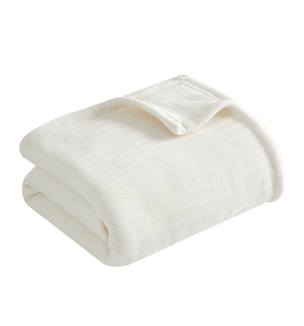 Super Soft Flannel Cozy Chenille Reverse to Plush Soft Couch Throw, Vanilla Dream, Standard Size - Cozy Fleece Throw Blanket for Couch & Bed Detail
