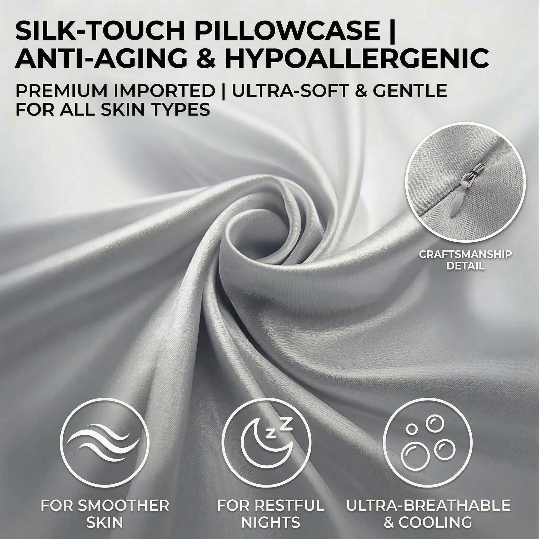 Orthopedic Support Memory Foam Contour Pillows - Neck Pain Relief, Orthopedic Cervical, Breathable Washable Cover - Decorative Throw Pillow Cushion for Sofa & Bed Detail