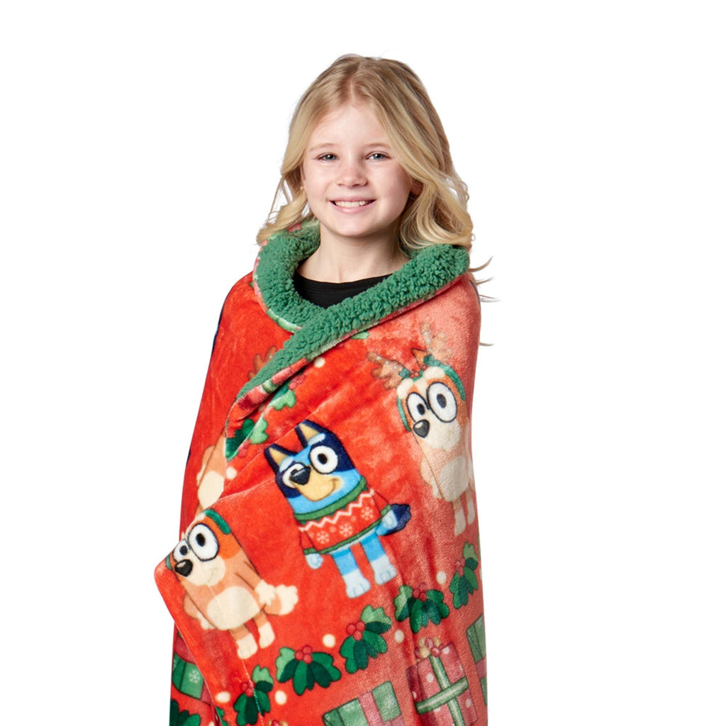 Lightweight Warm Holidays are Nice Silk Touch Throw Blanket with Sherpa Reverse 50 x 60 inches - Super Soft Reversible Sherpa Flannel Blanket Detail