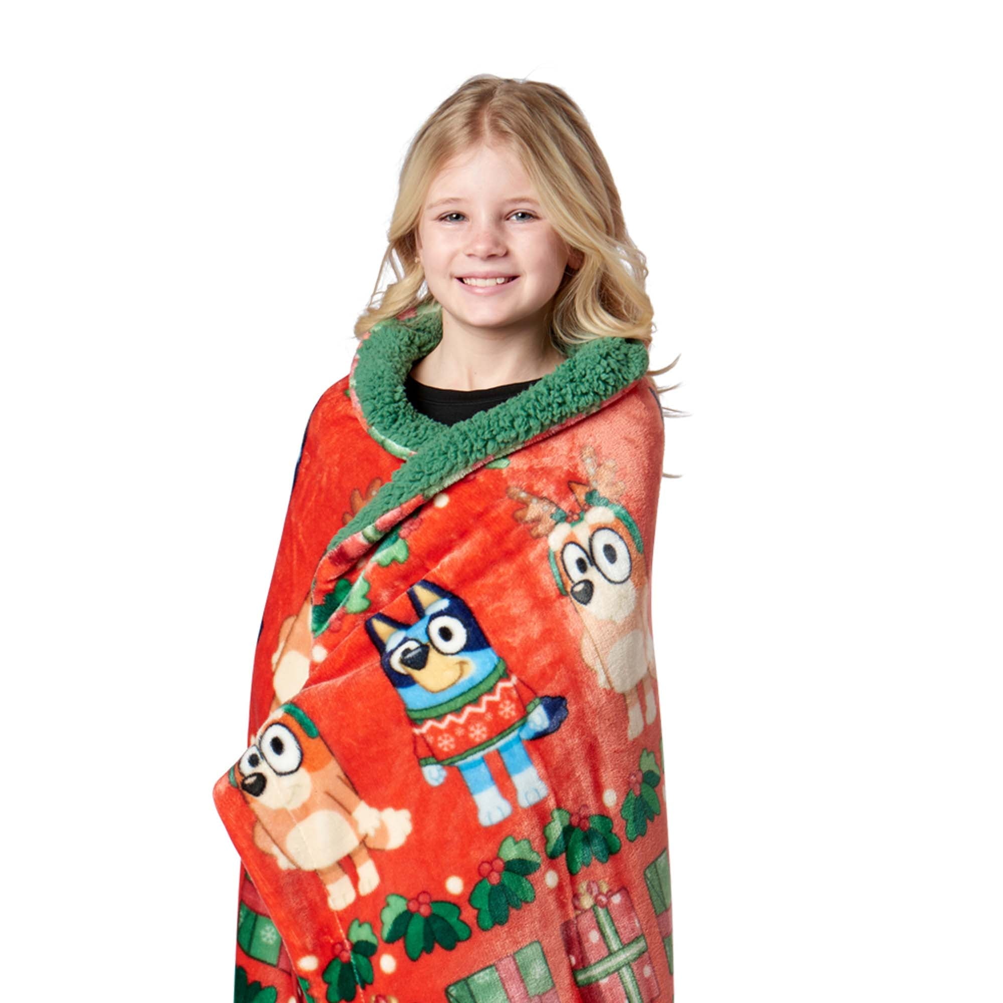 Lightweight Warm Holidays are Nice Silk Touch Throw Blanket with Sherpa Reverse 50 x 60 inches - Super Soft Reversible Sherpa Flannel Blanket Detail