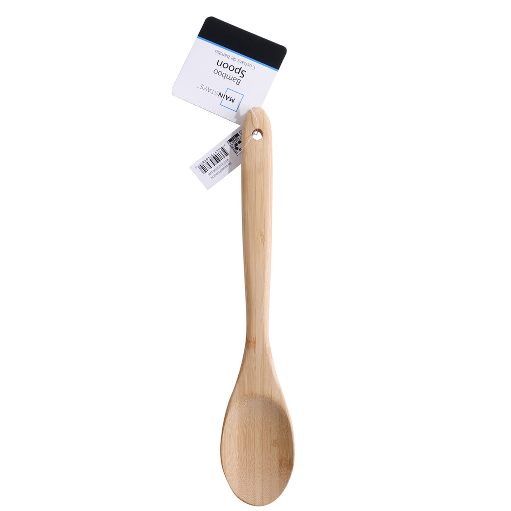 Heavy Duty Bamboo Cooking Spoon Natural Bamboo Crafted, 13" L, Kitchen Prep - Heavy Duty Stainless Steel Kitchen Shears Detail