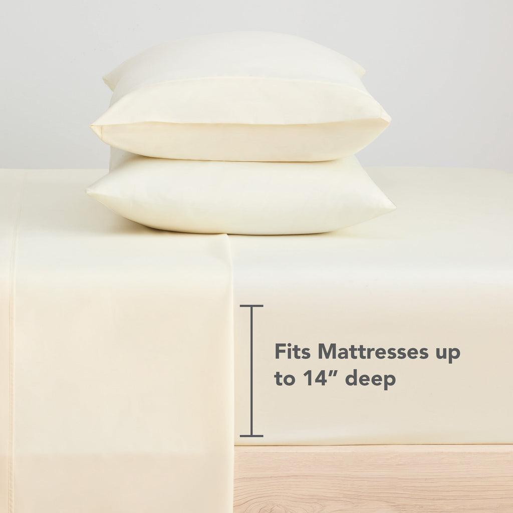 Ultra-Soft Brushed Microfiber Fitted Sheets - Bedding Essentials - Full - (6 Pack) Ivory - Luxury Bed Sheet Set with Deep Pockets Detail