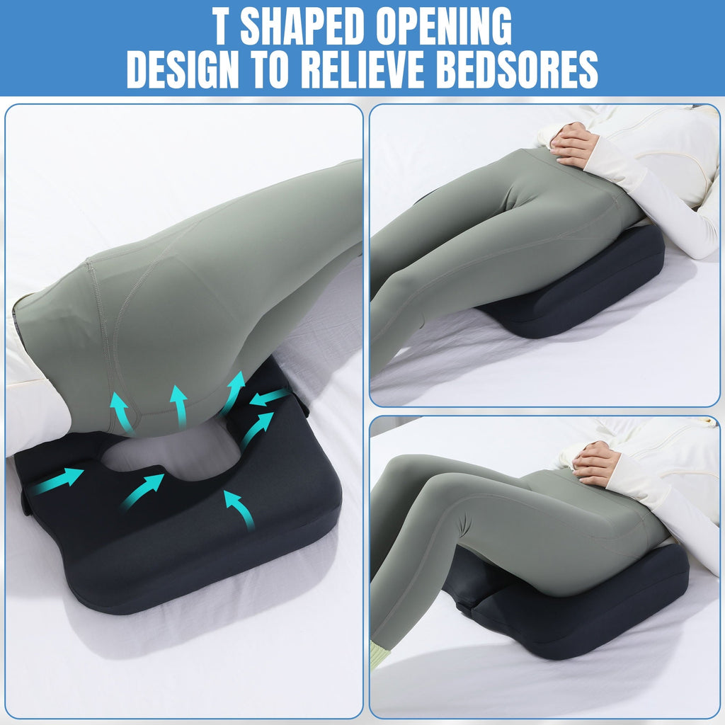 Ergonomic Memory Foam Memory Foam Bed Sore Cushions for Butt, Bedsore Pressure Relief Pillow for Sleeping and Sitting,Cushion for Bed Sores... - Hotel Quality Plush Sleeping Pillows Detail