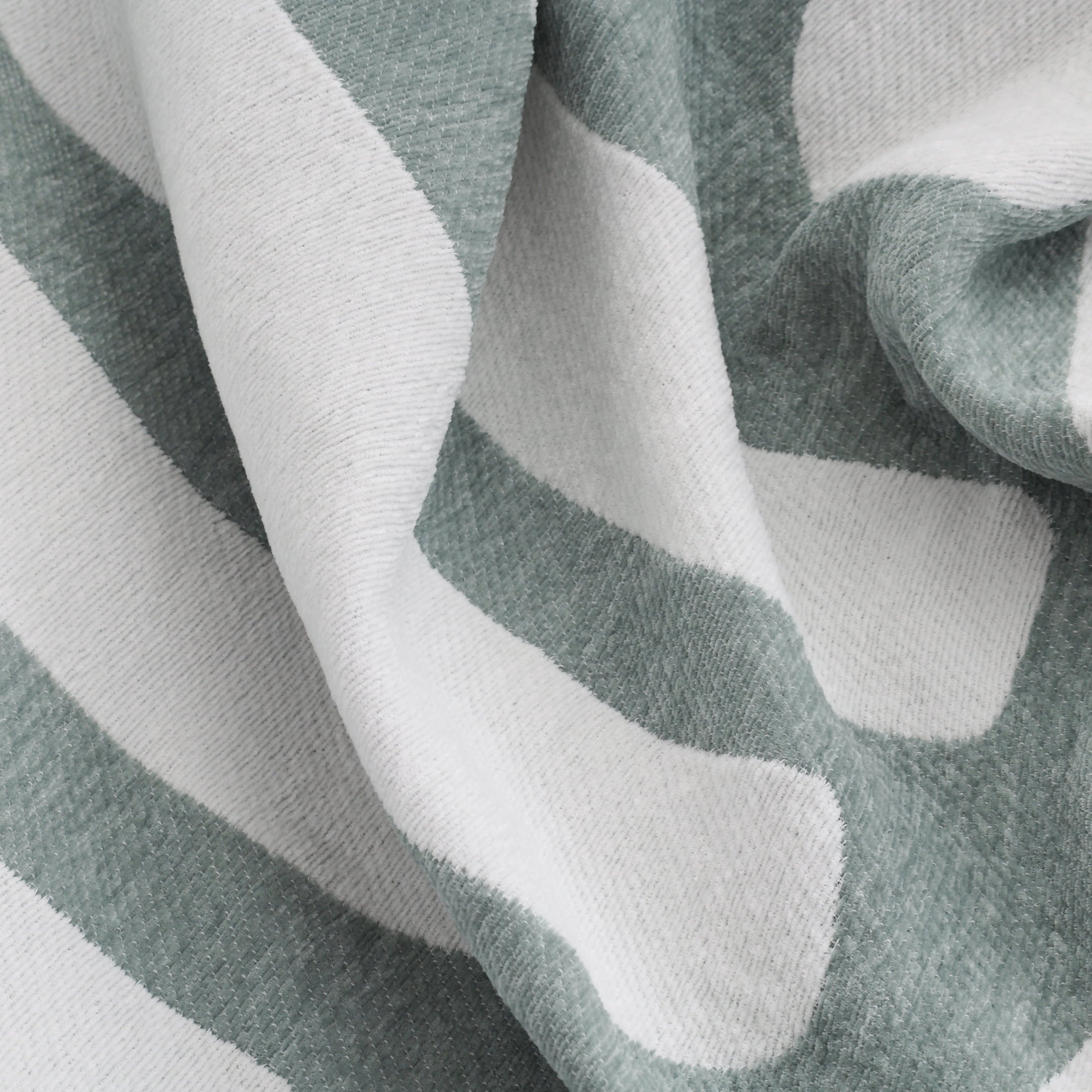 Cozy Fleece Chenille Jacquard Soft Throw Blanket, Soft Sea - Super Soft Reversible Sherpa Flannel Blanket Detail