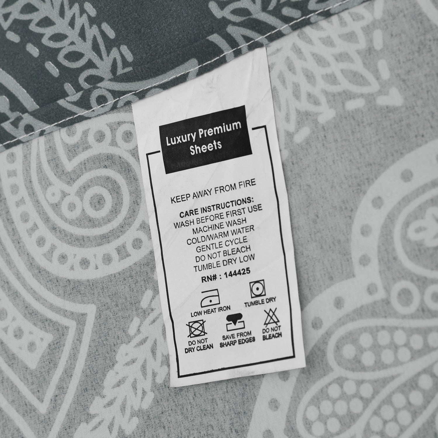 Premium Egyptian Cotton Queen Bed Sheets Set - 6 Piece Brushed Microfiber Bed Sheet - Shrinkage and Fade Resistant - (Queen, Grey) - Premium Ultra-Soft Pillowcase Pair for Sleeping Detail