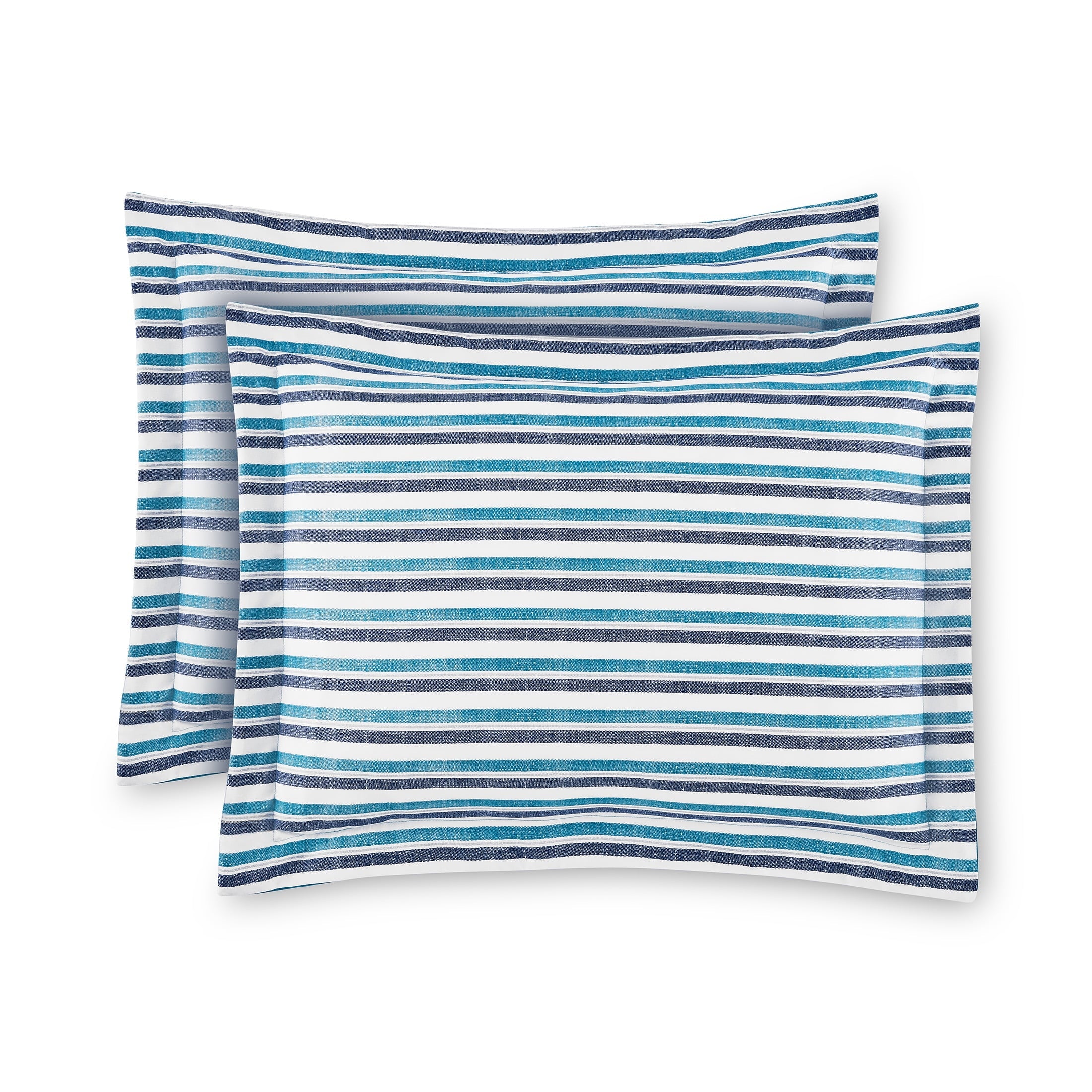 All-Season All in One Reversible Comforter and Sheet Set- 7 Piece, Queen, Blue Pinstripe - Hypoallergenic Ultra-Fluffy Quilt for Winter Detail