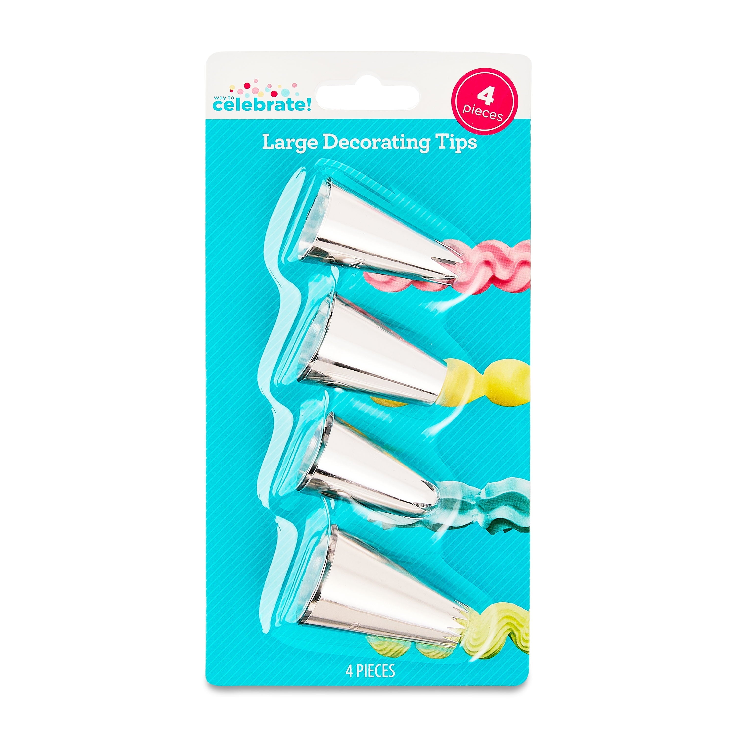 Innovative Large Decorating Tips, 4 Pieces - Kitchen Gadget Tool for Quick Food Prep Detail