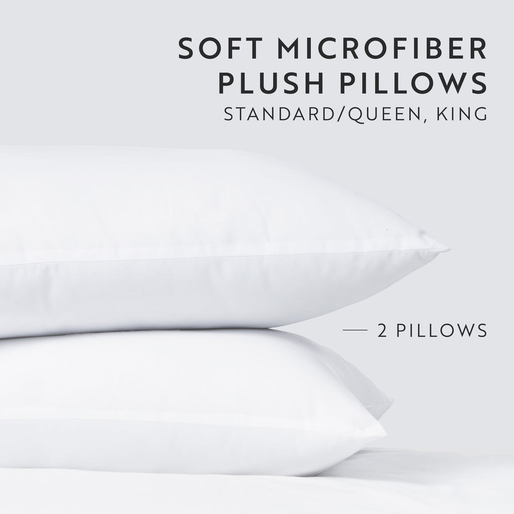 Orthopedic Support Plush Bed Pillows 2-Pack For All Sleep Styles - Back, Side and Stomach Sleepers - in King Size - Orthopedic Shredded Foam Bed Pillow Set Detail