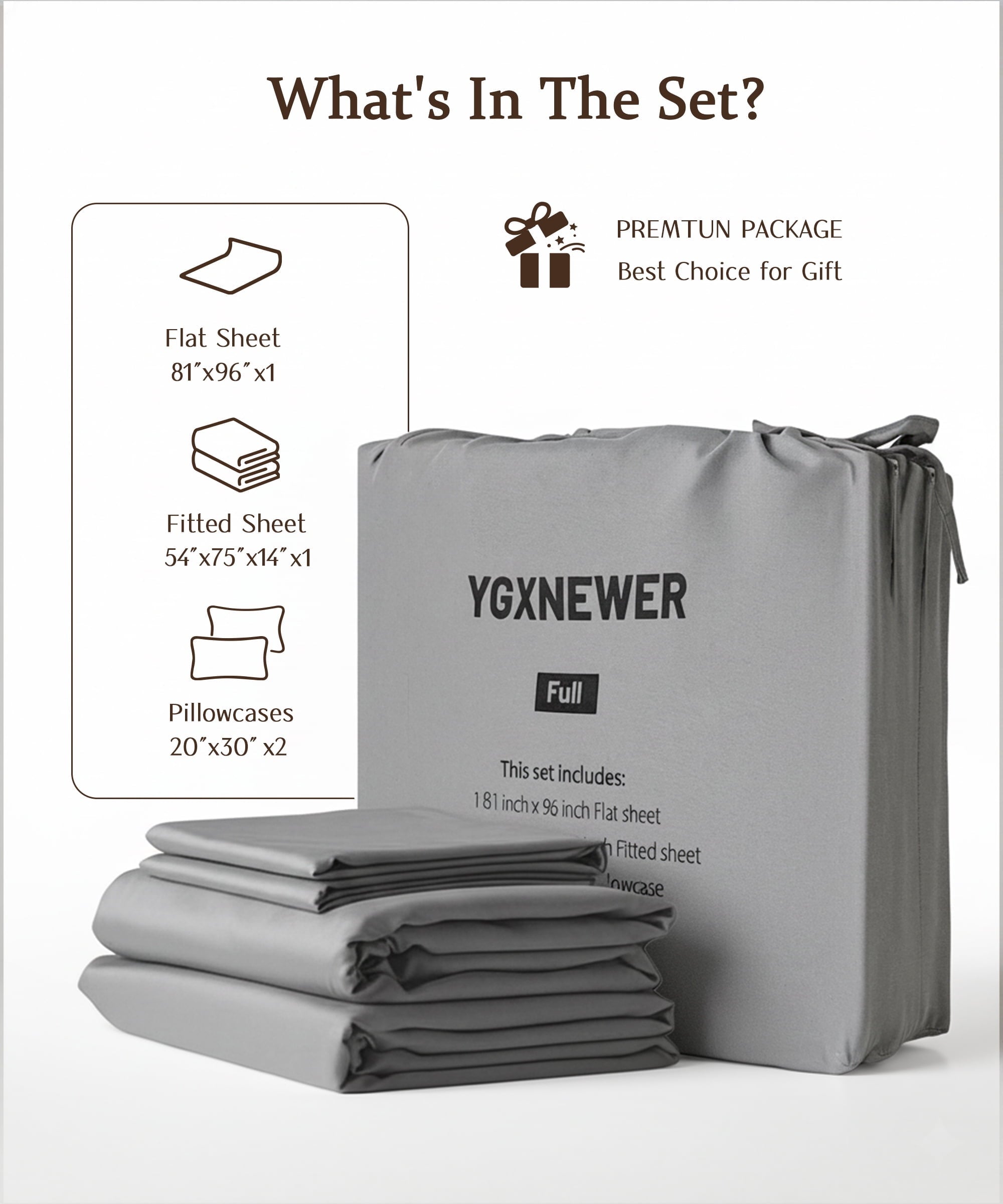 Ultra-Soft Full Size 4 Piece Sheet Set, Comfy Breathable Cooling Bed Sheets Set, Hotel Luxury Bedding, Deep Pockets, Ultra-Soft,... - Premium Ultra-Soft Pillowcase Pair for Sleeping Detail