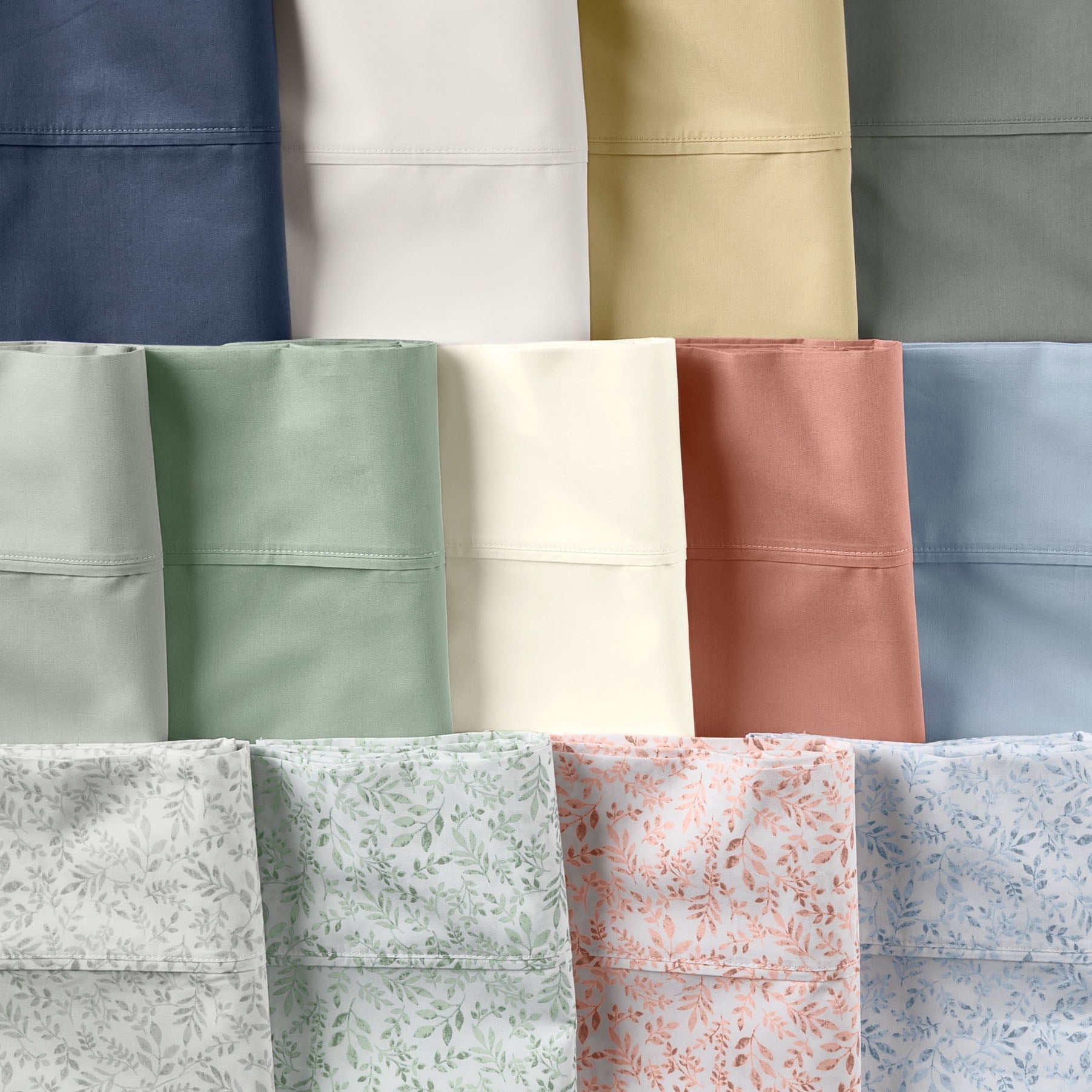 Premium Egyptian Cotton Cool & Crisp 4-Piece 300 Thread Count Green River Cotton Percale Sheet Set, Queen - Cooling Hotel Quality Bedding Sheets and Pillowcases Detail