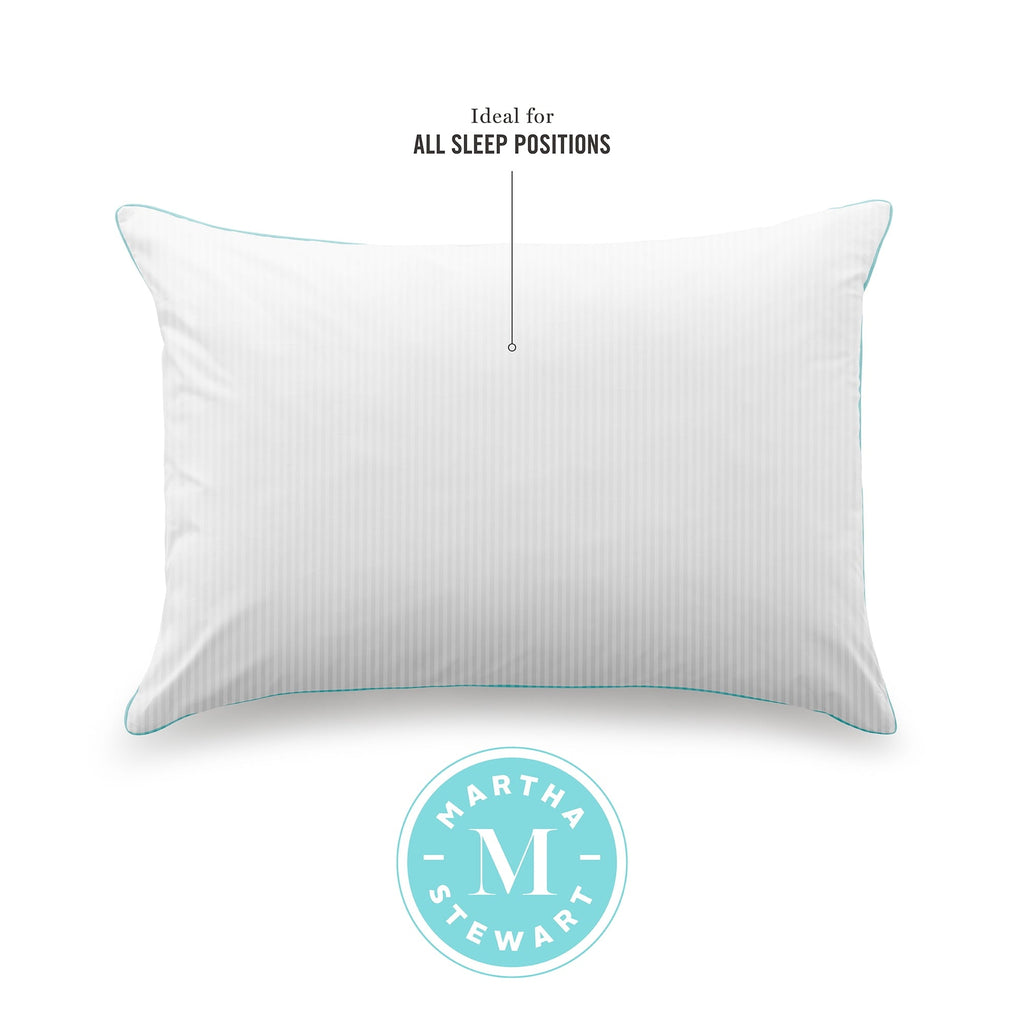 Hotel Collection Classic Stripe Bed Pillows Standard / Queen Size Set Of 2, Enhanced Loft Plush Pillow for All Sleep Positions, 20" x ... - Hotel Quality Plush Sleeping Pillows Detail