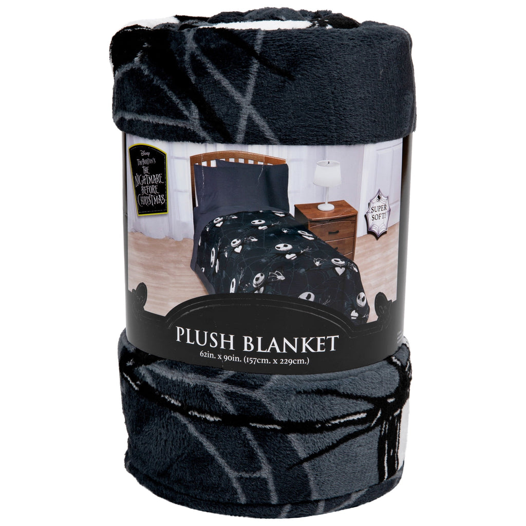 Decorative Knitted Nightmare Before Christmas Jack Skellington 62x90 Plush Throw Blanket, 100% Polyester - Lightweight Plush Warm Blanket for All Seasons Detail