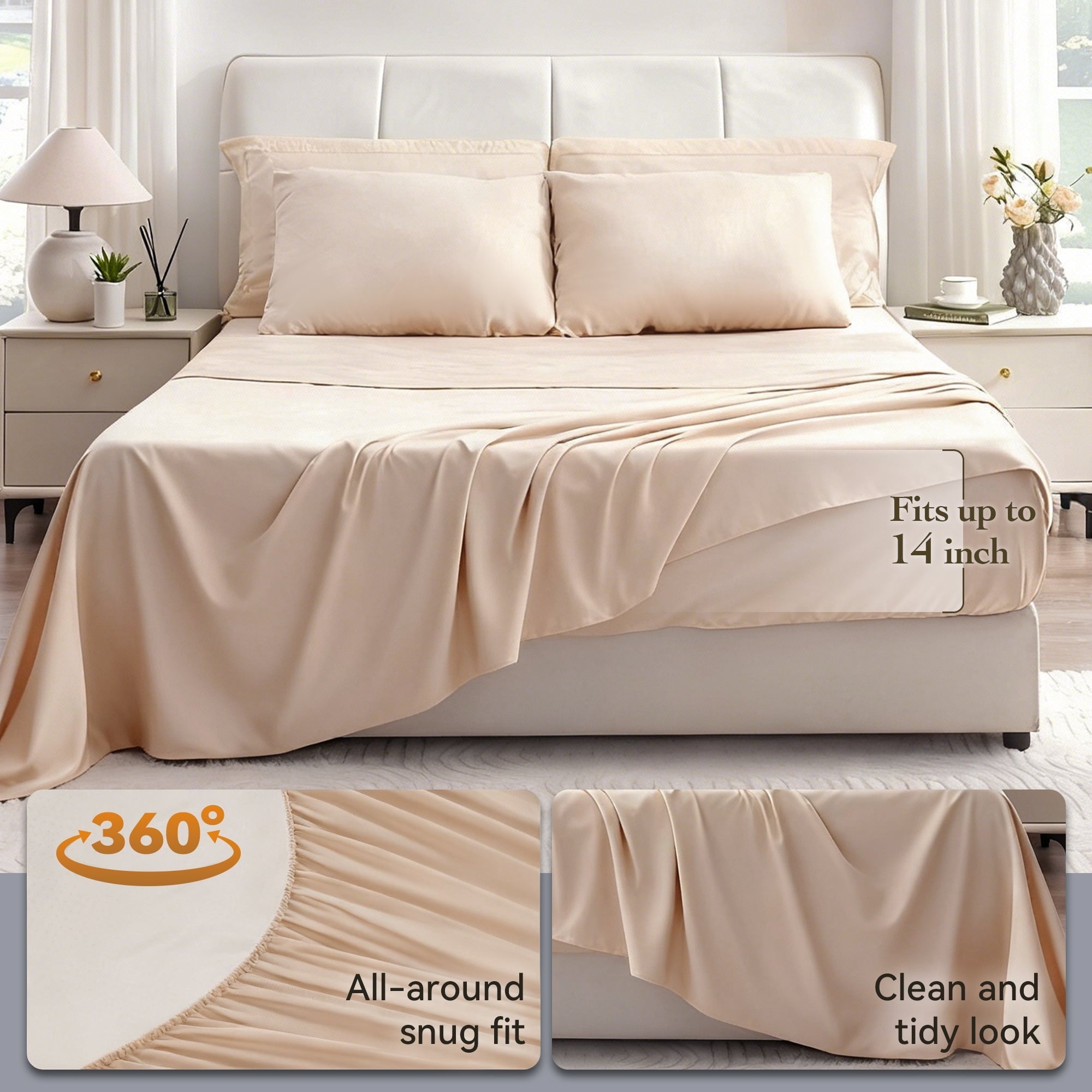 Fluffy Down Alternative Twin Comforter Set 5 Pieces,Bed in a Bag, Bedding Set with Comforter,Fitted Sheet,Flat Sheet,Pillowcase, All Season - Luxurious Quilted Duvet Cover Set Detail
