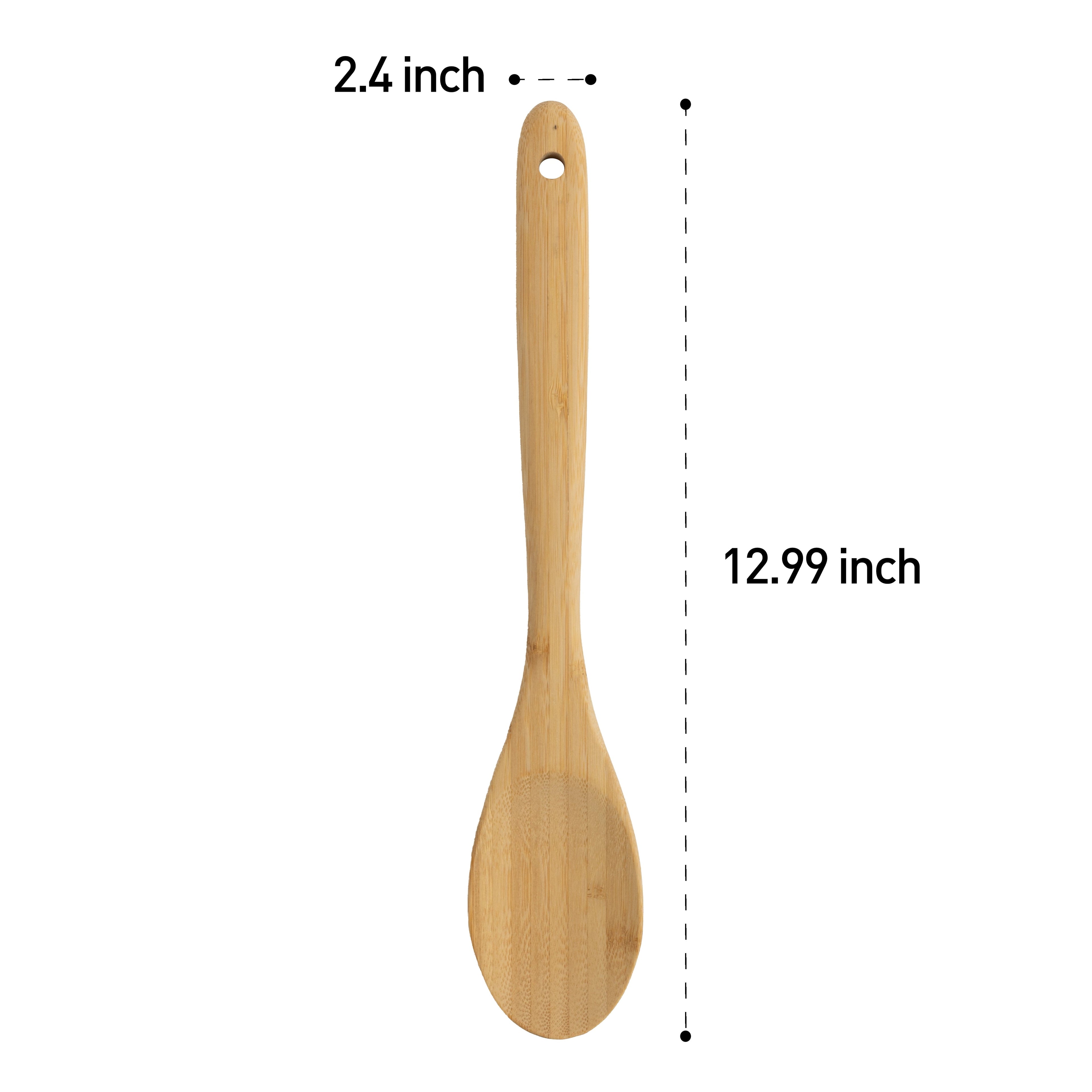 Heavy Duty Bamboo Cooking Spoon Natural Bamboo Crafted, 13" L, Kitchen Prep - Heavy Duty Stainless Steel Kitchen Shears Detail