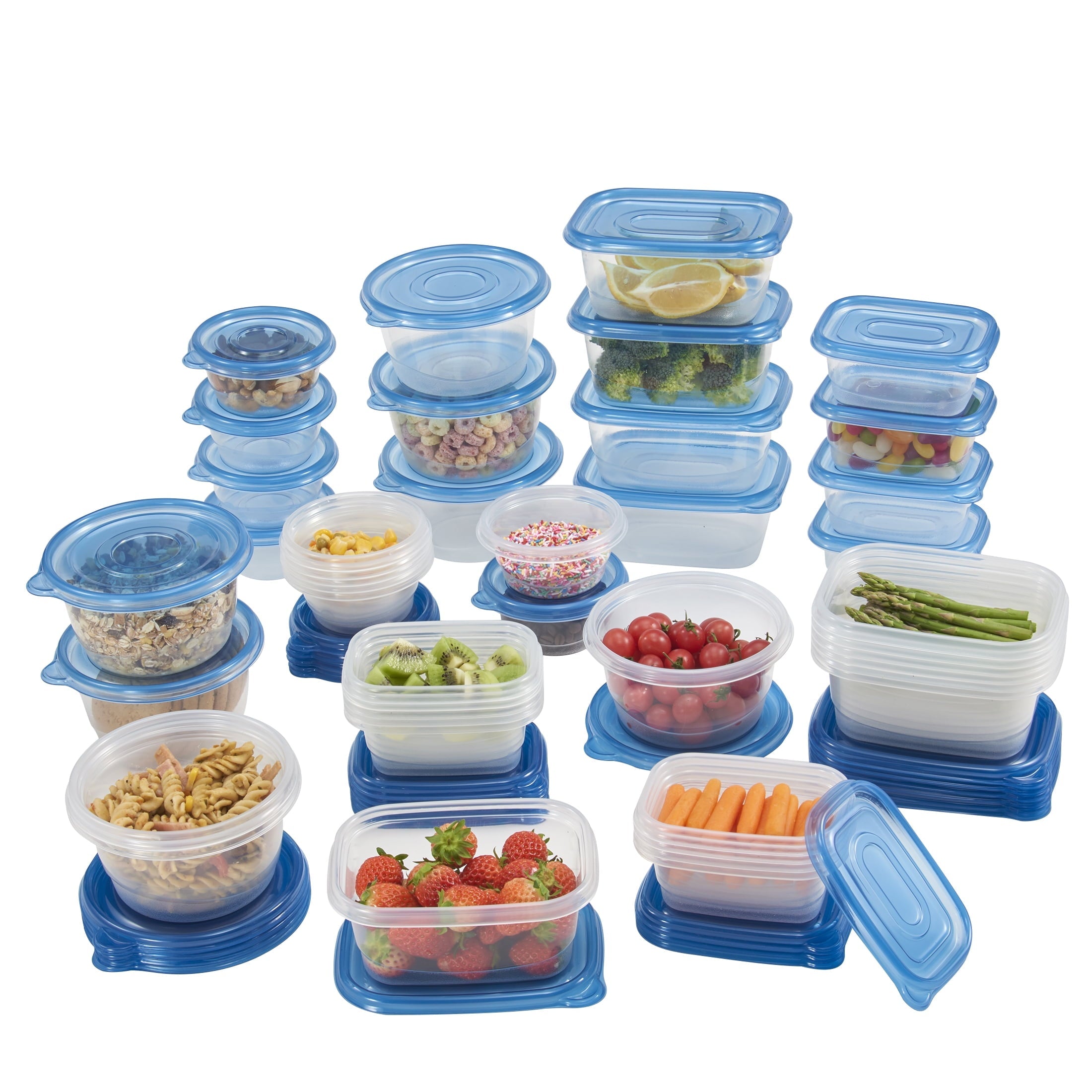 Playful Geometric 92pc Plastic Food Storage Container set, Ideal Use for Refrigeration Storage and Organization,... - Deliciously Soft Cupcake Sensory Glob Detail