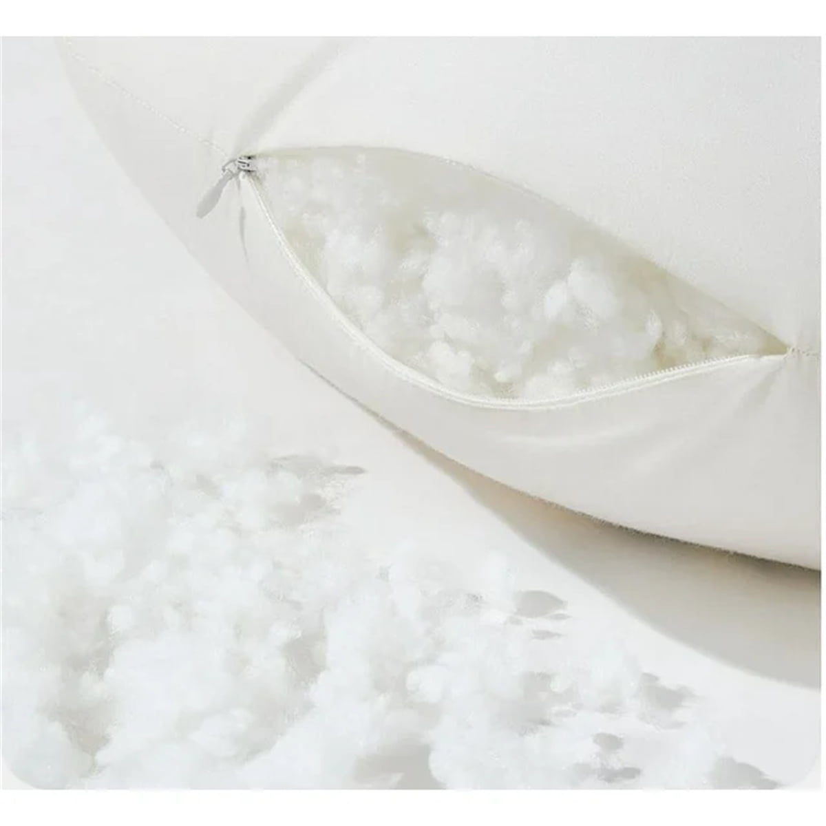 Fluffy Shredded Happon Soft Breathable Cotton Bed Pillows - Washable - Ergonomic Memory Foam Pillow for Neck Pain Support Detail