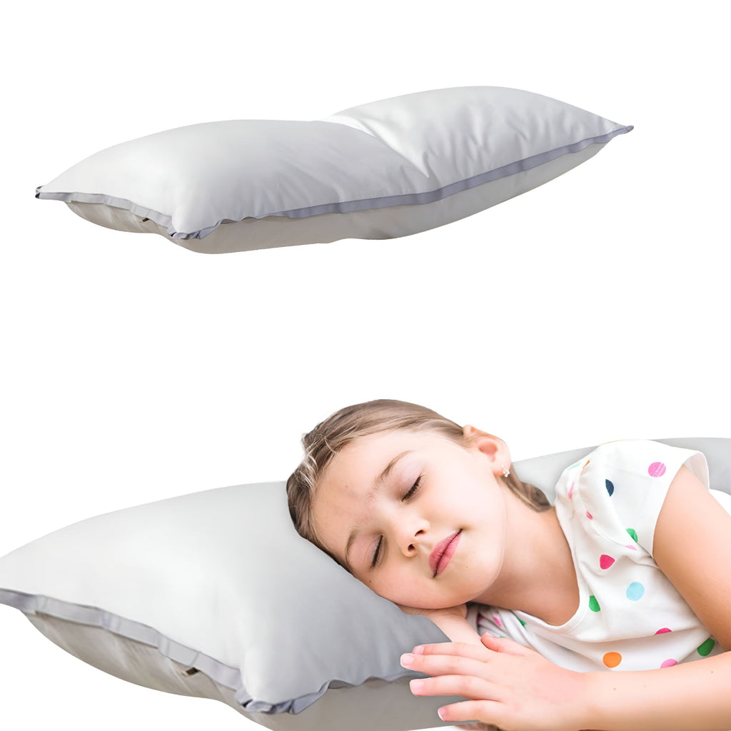 Decorative Plump Flat Soft Thin Pillows Queen Size Bed Pillow Hotel Pillows with Down Alternative Fill for Side Back Stomach Sleepers,... - Hotel Quality Plush Sleeping Pillows Detail