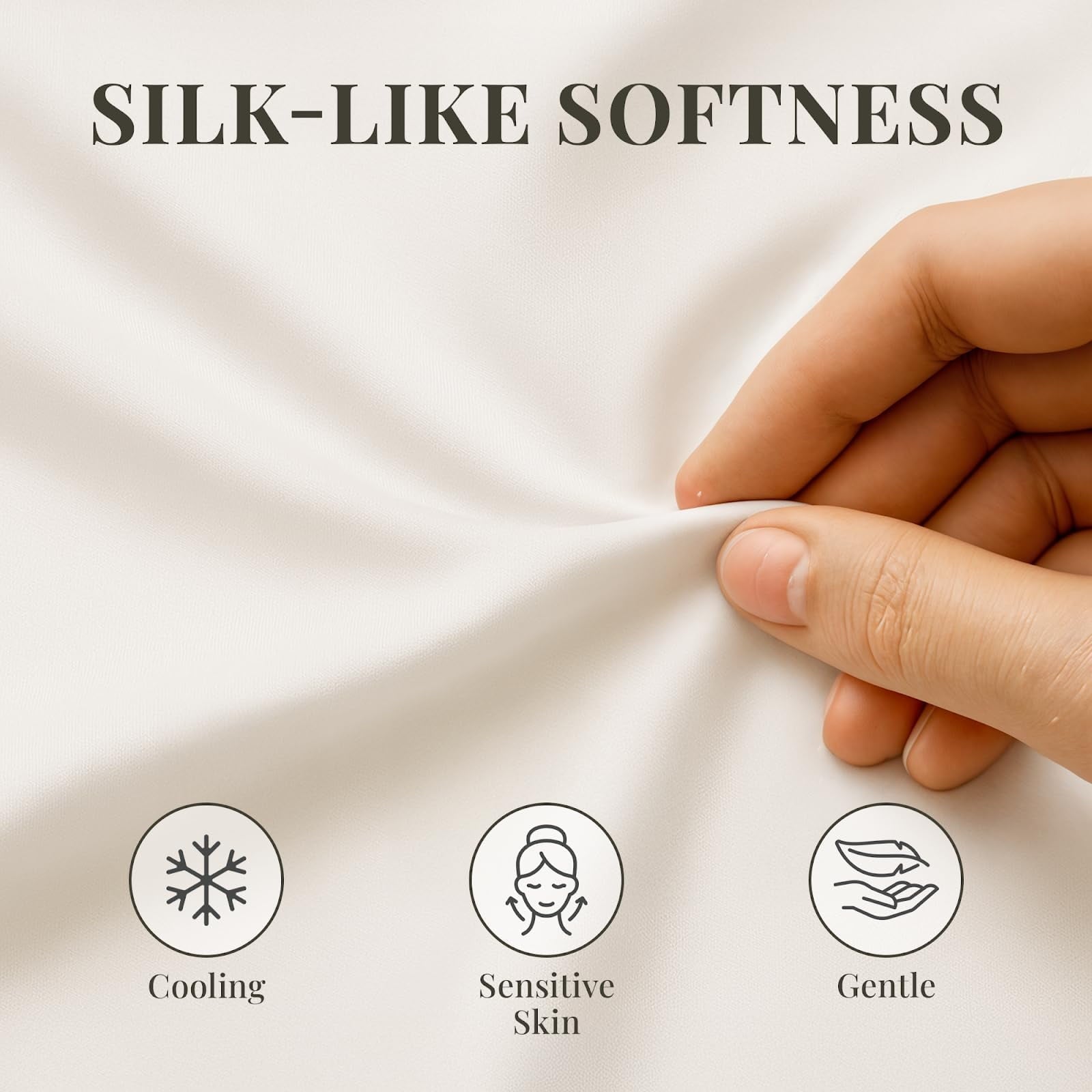 Premium Egyptian Cotton Sacred Thread Rayon Derived , 18'' Deep Pocket Cooling Sheets for Hot Sleepers, 6 PC Cooling Sheets (Queen Size - Breathable Egyptian Cotton Flat & Fitted Sheets Detail