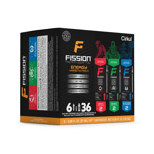 Natural Fruit Flavored Fission 6-Pack Variety Pack 97EI - Vitamin-Infused Natural Refreshing Flavor Core Detail