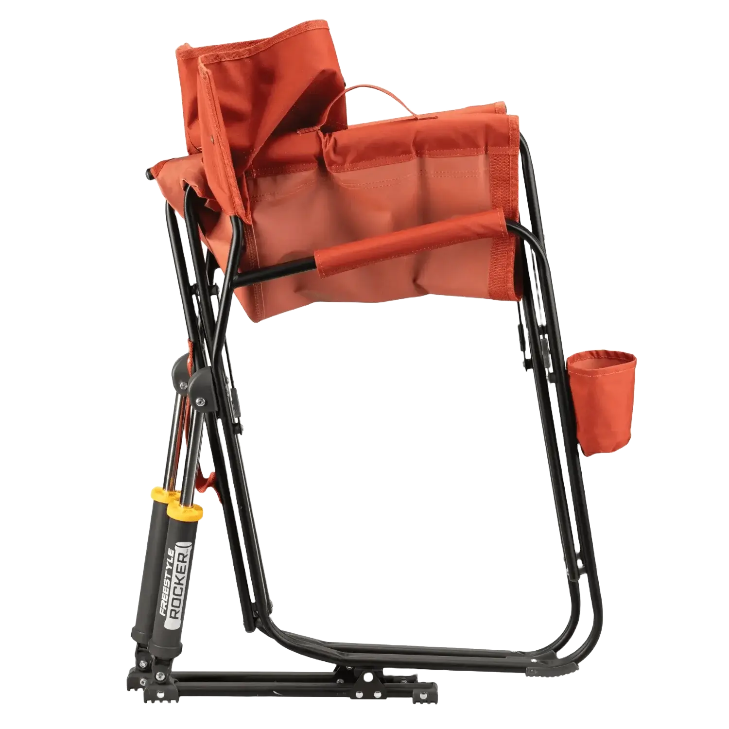 Premium All-Weather Freestyle Rocker - Pumpkin Spice - Choice 373 - Patented Spring-Action Rocking Chair for Camping Detail