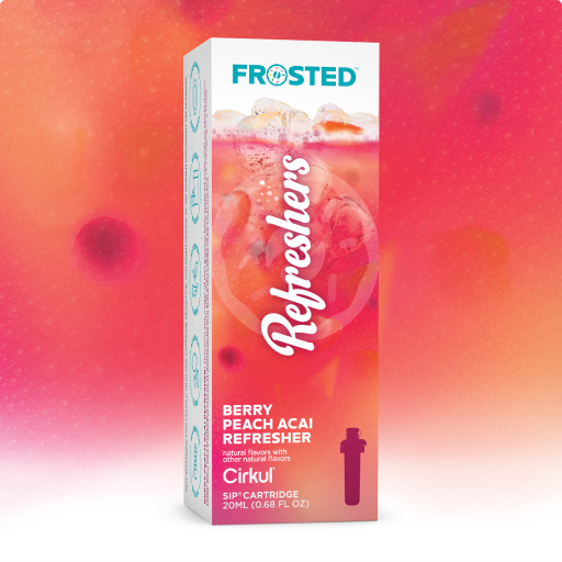 Zero-Calorie Frosted Berry Peach Acai Refresher 6837 - Vitamin-Infused Natural Refreshing Flavor Core - Default Title