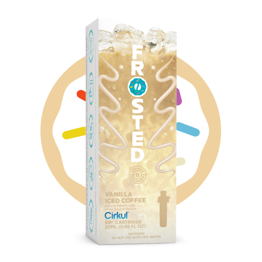 Natural Fruit Flavored Frosted Vanilla Iced Coffee A096 - Zero-Calorie Multi-Flavor Sip Pods for Water Bottle - Default Title