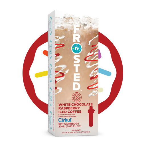 Natural Fruit Flavored Frosted White Chocolate Raspberry Iced Coffee 8KS5 - Zero-Calorie Multi-Flavor Sip Pods for Water Bottle - Default Title