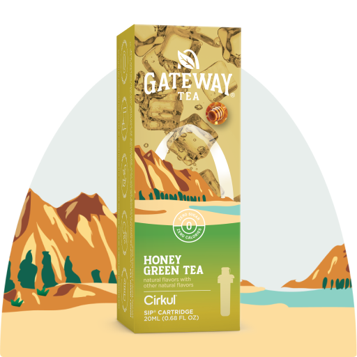 Zero-Calorie Gateway Honey Green Tea D1OV - Sugar-Free Fruit Flavor Cartridge Refill - Default Title