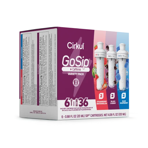 Sugar-Free GoSip 6-Pack Variety Pack CB6Q - Zero-Calorie Multi-Flavor Sip Pods for Water Bottle Detail
